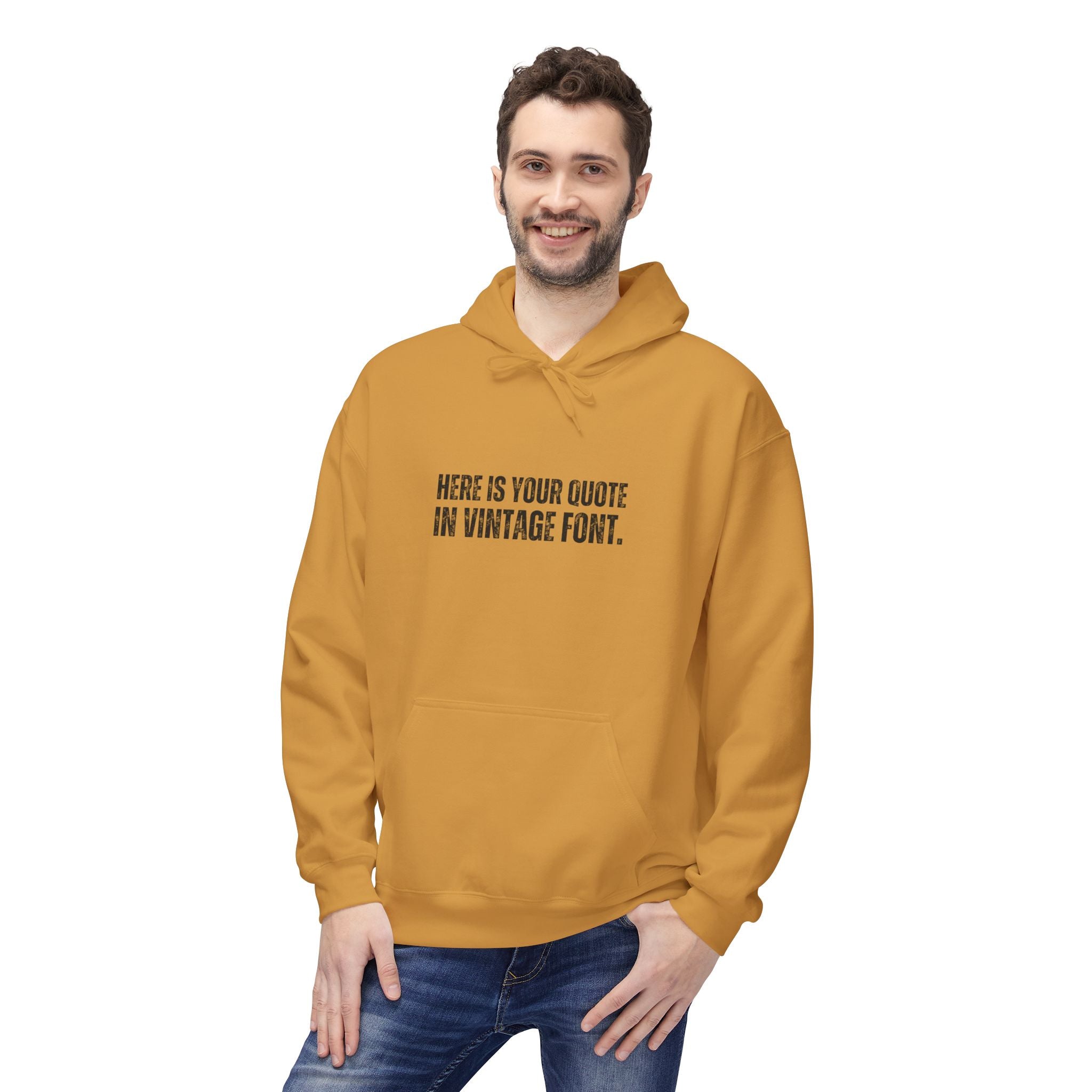 Custom Quotes Fleece Hoodie | Vintage Font Design - Mythos Design