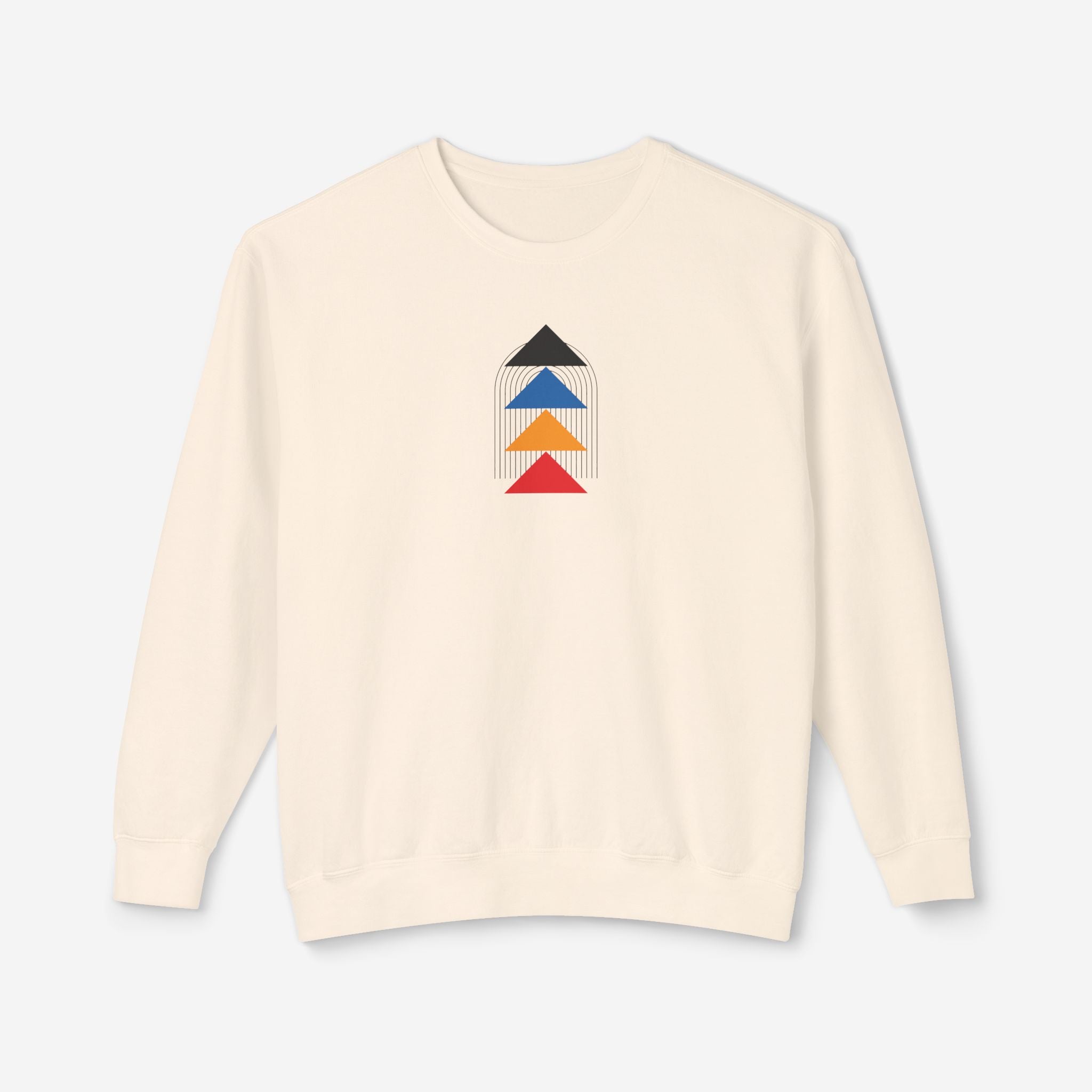 Bauhaus Collection, Pathway Ascend | Geometric Cotton Sweatshirt - Mythos Design