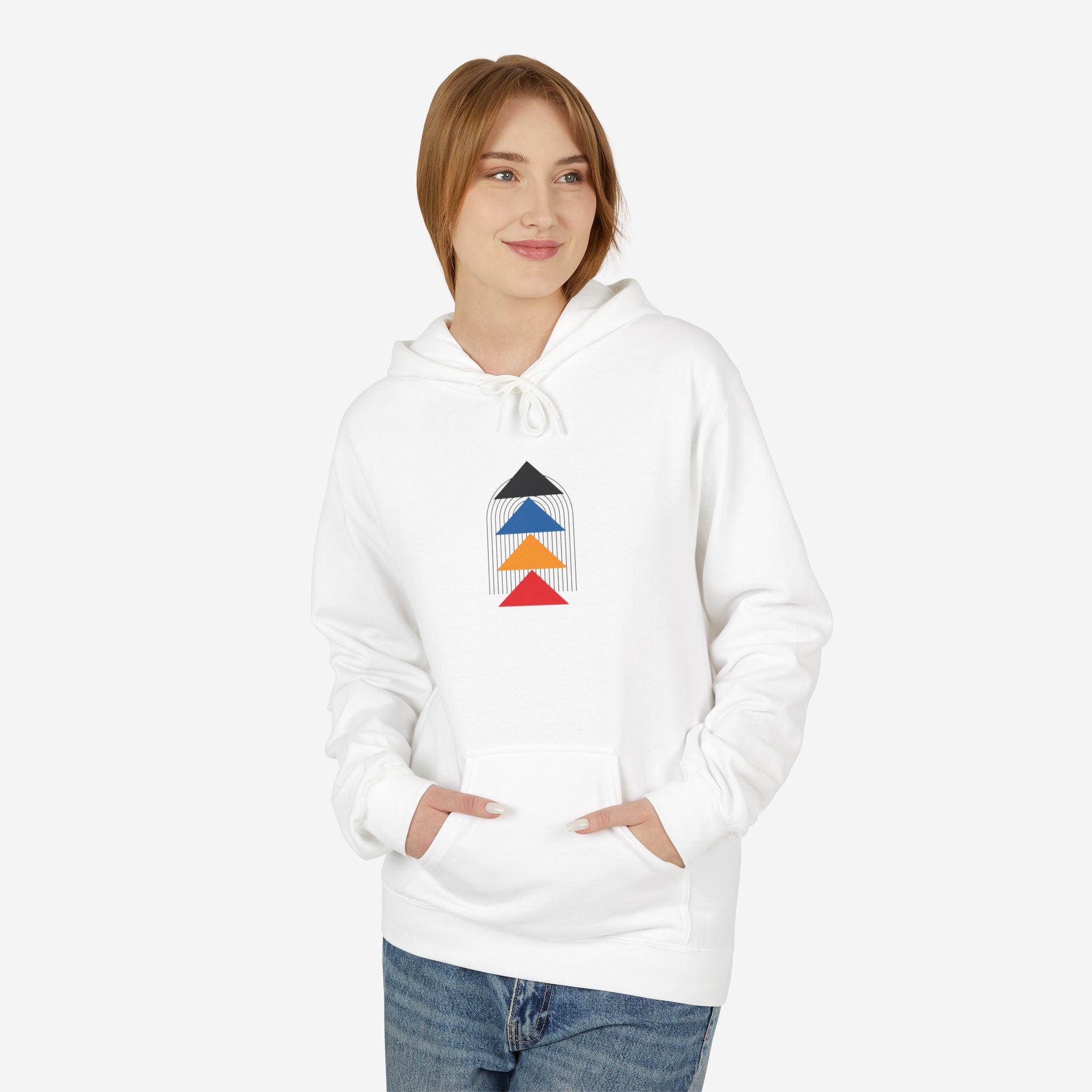 Bauhaus Hoodie, Pathway Ascend | Geometric Art Sweatshirt - Mythos Design