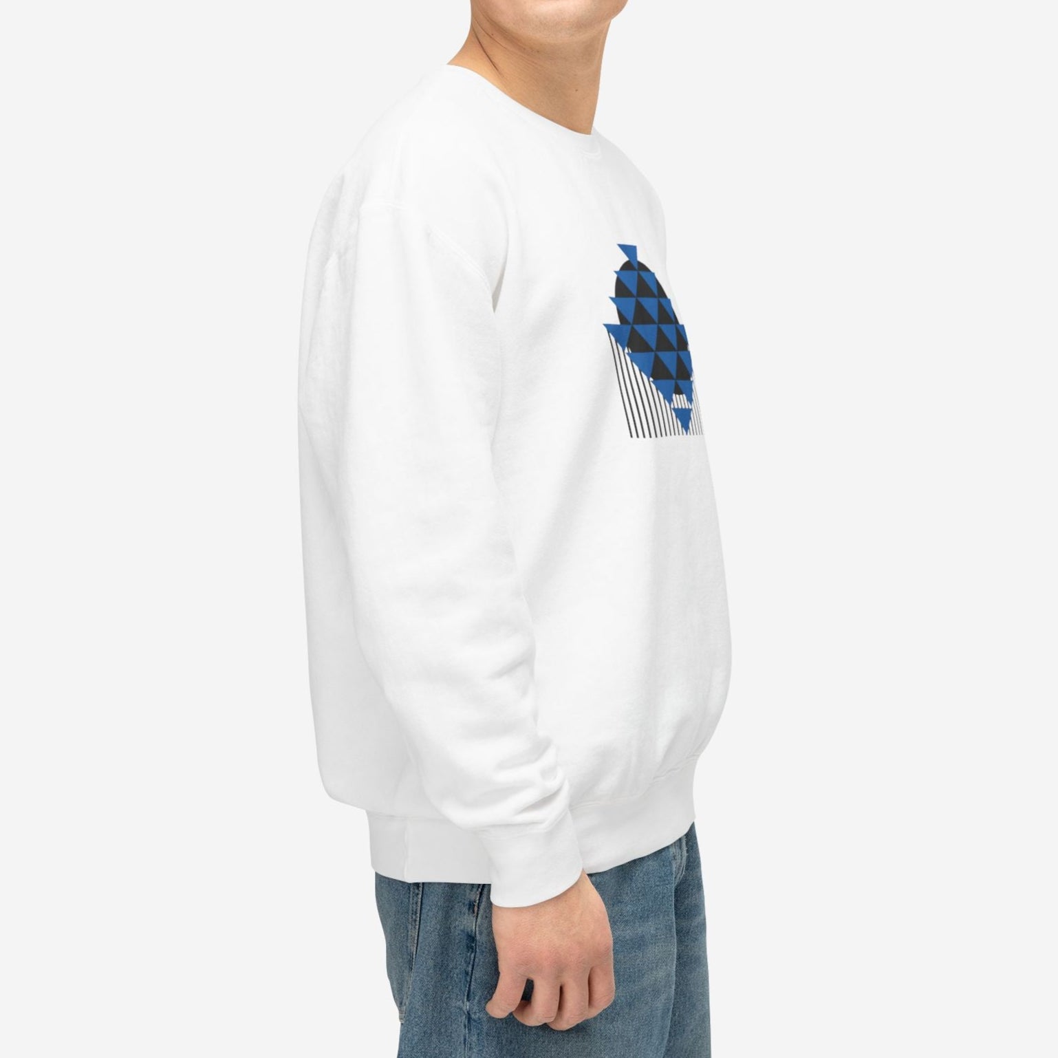 Bauhaus Collection, Triangular Balance | Geometric Cotton Sweatshirt - Mythos Design