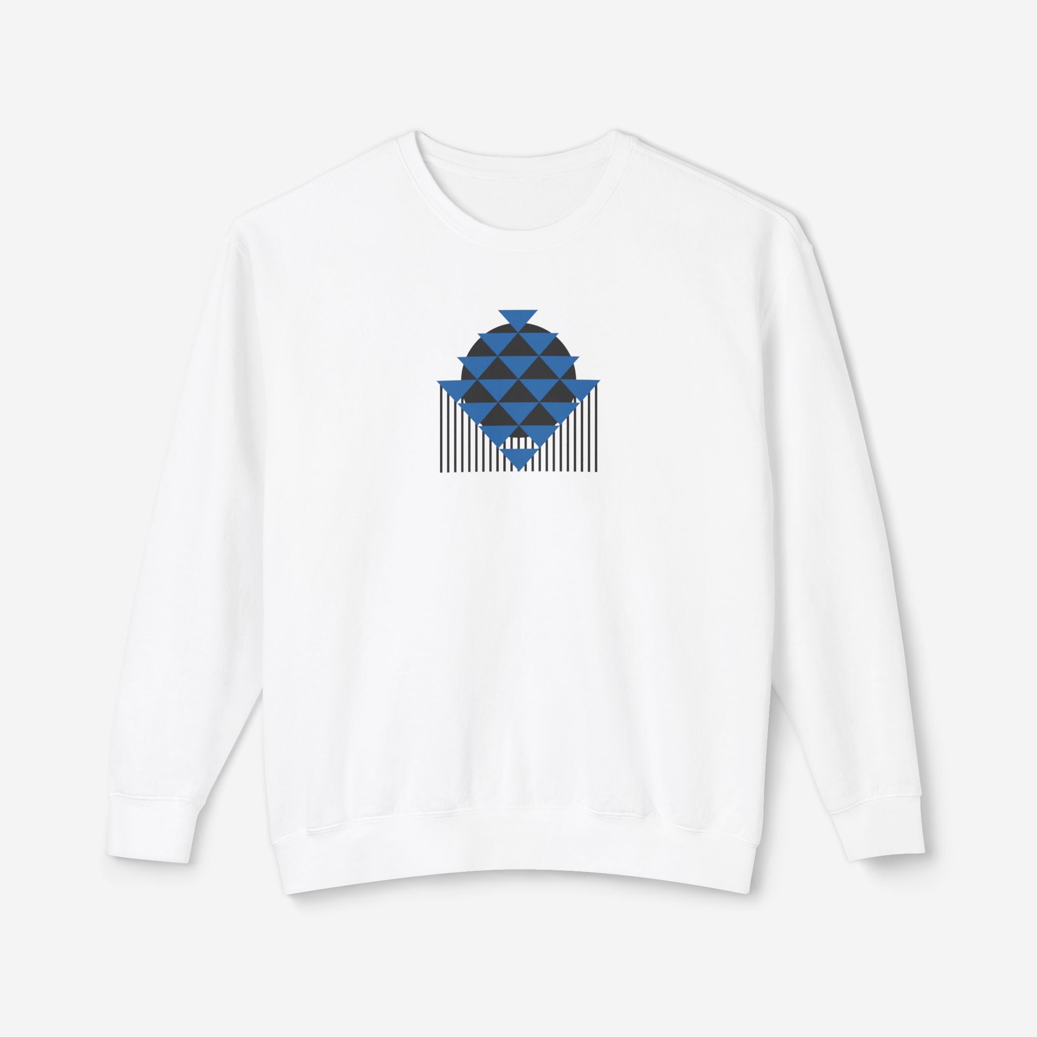 Bauhaus Collection, Triangular Balance | Geometric Cotton Sweatshirt - Mythos Design