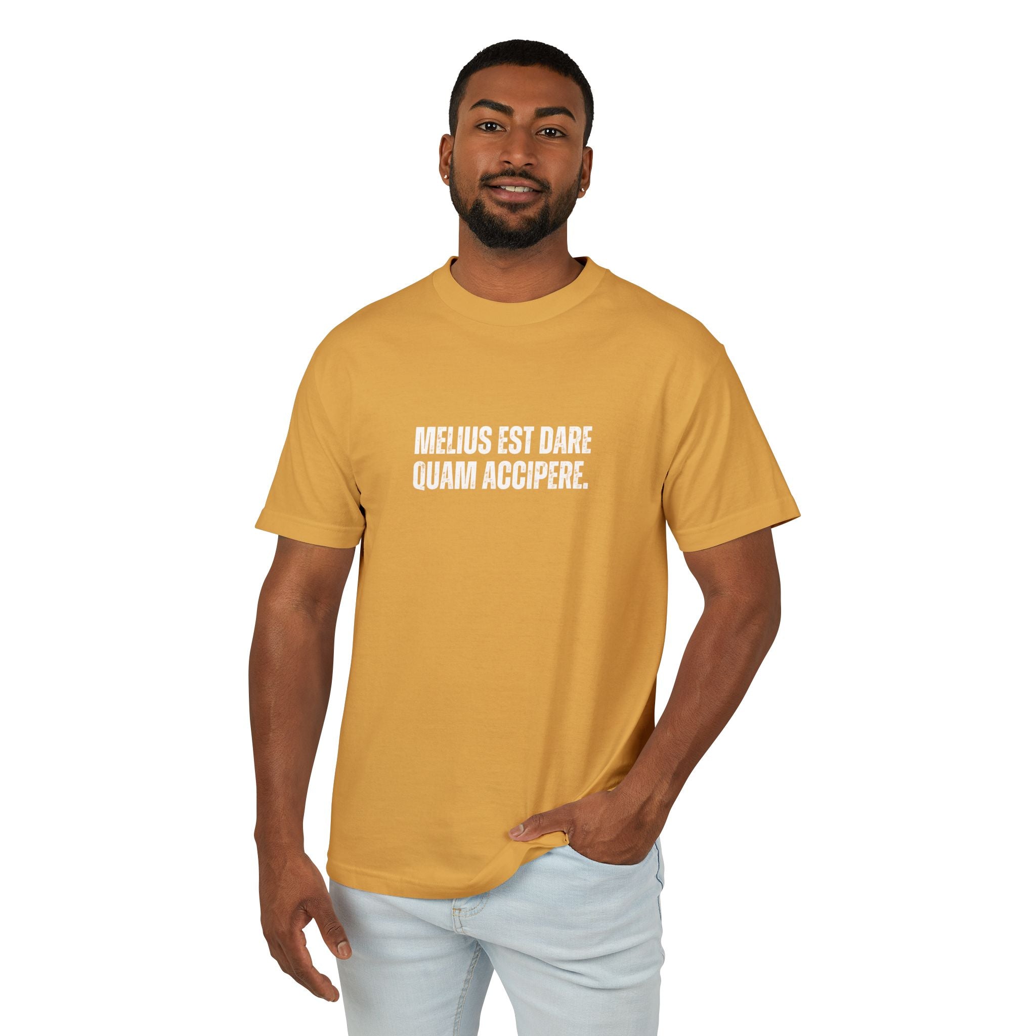 Unisex Ancient Quotes Shirt | Melius est dare quam accipere | Thoughtful Gift Tee - Mythos Design