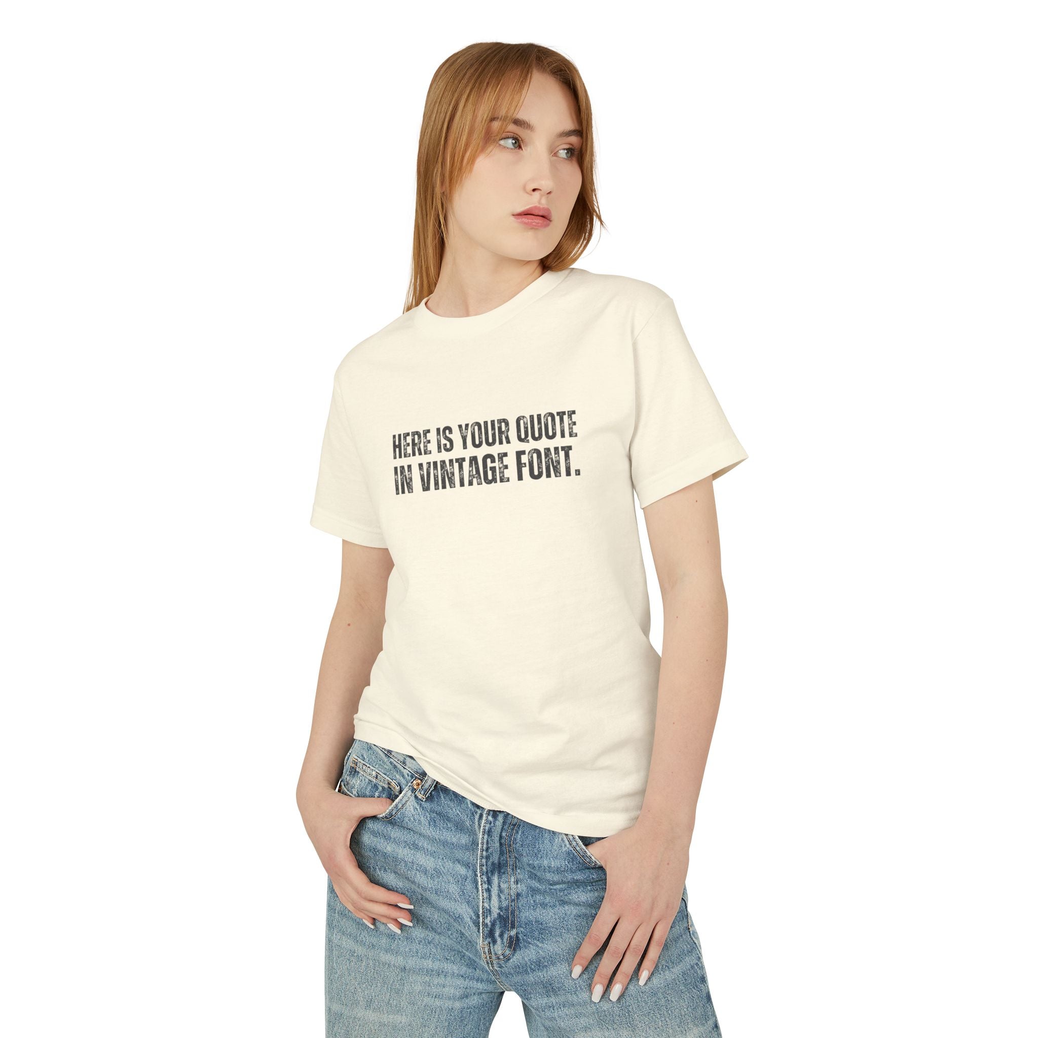 Custom Quotes Garment Dyed Unisex T-Shirt | Vintage Font Design - Mythos Design