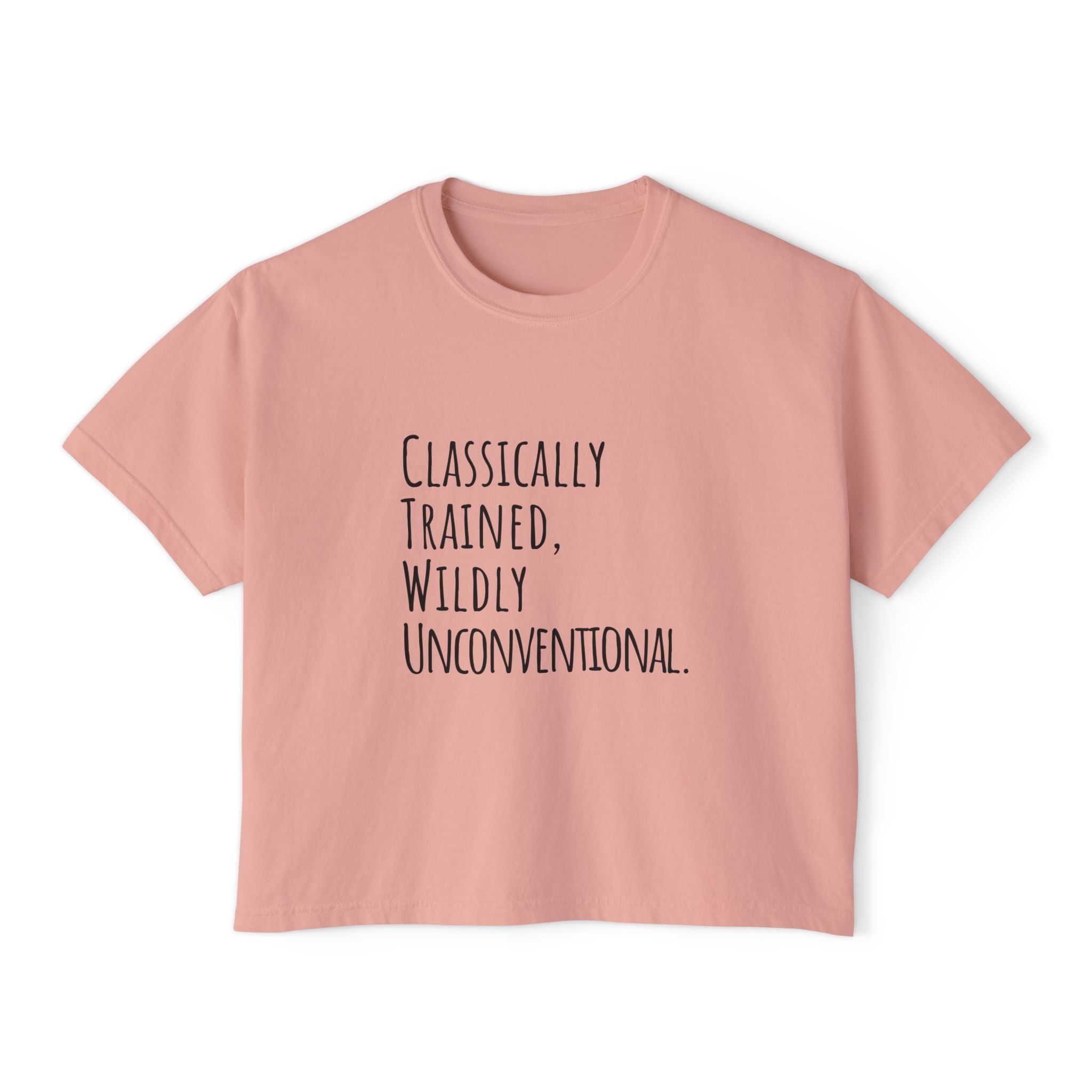 Boxy Artist Shirt | Classically Trained, Wildly Unconventional | Art Pun Series Gift - Mythos Design