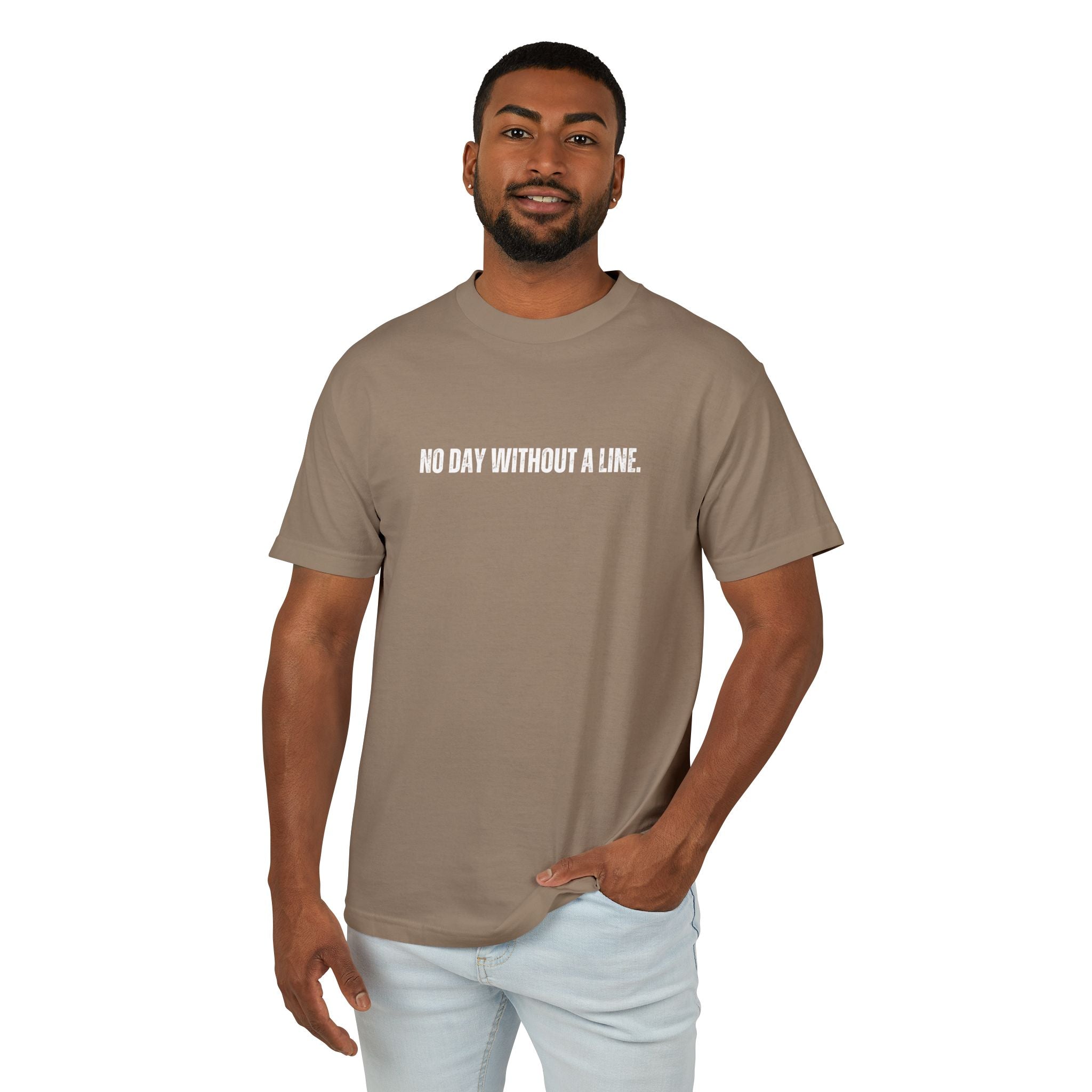 Unisex Ancient Quotes Shirt | No Day Without a Line | Inspirational Gift Tee - Mythos Design