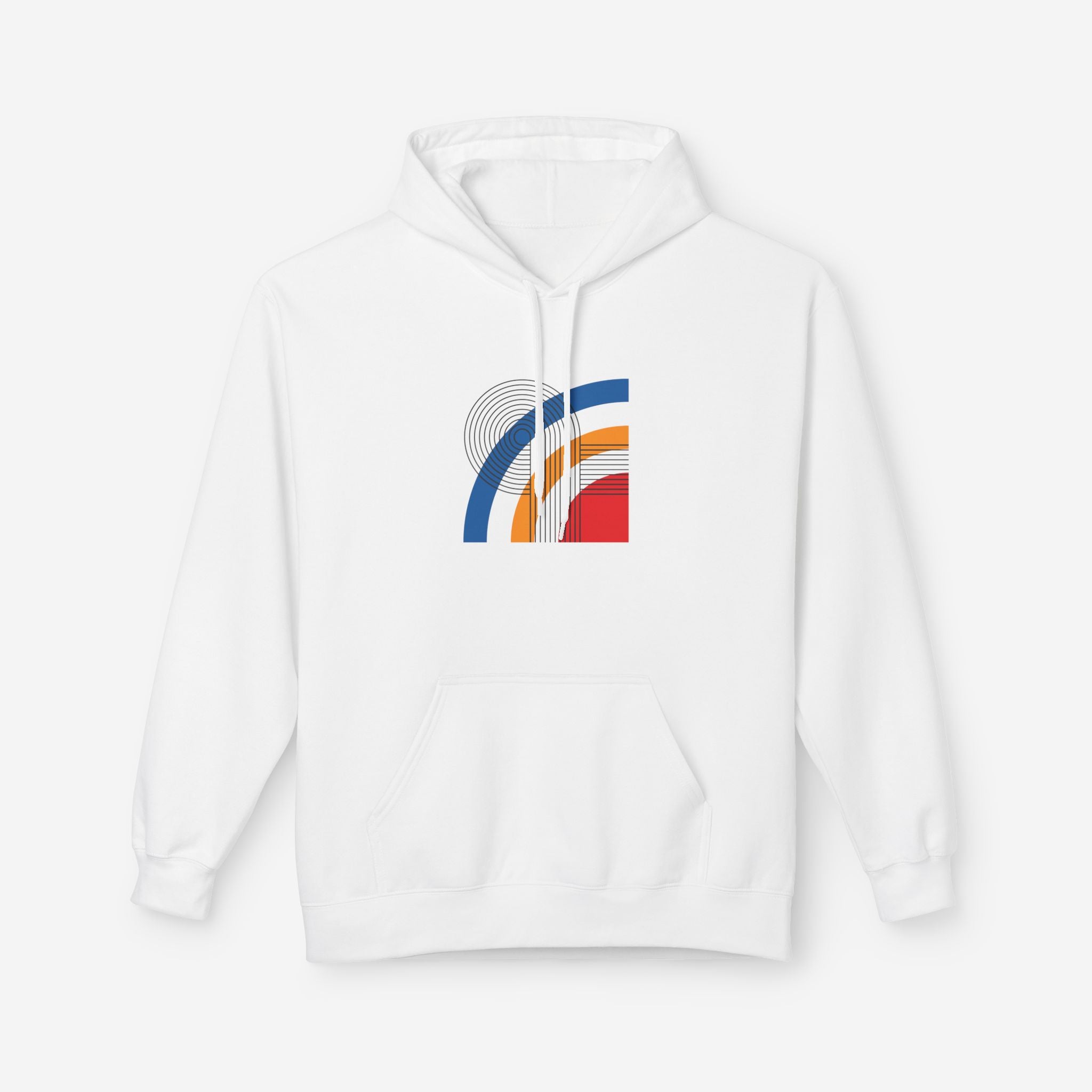 Bauhaus Hoodie, Arc of Motion | Geometric Art Sweatshirt - Mythos Design