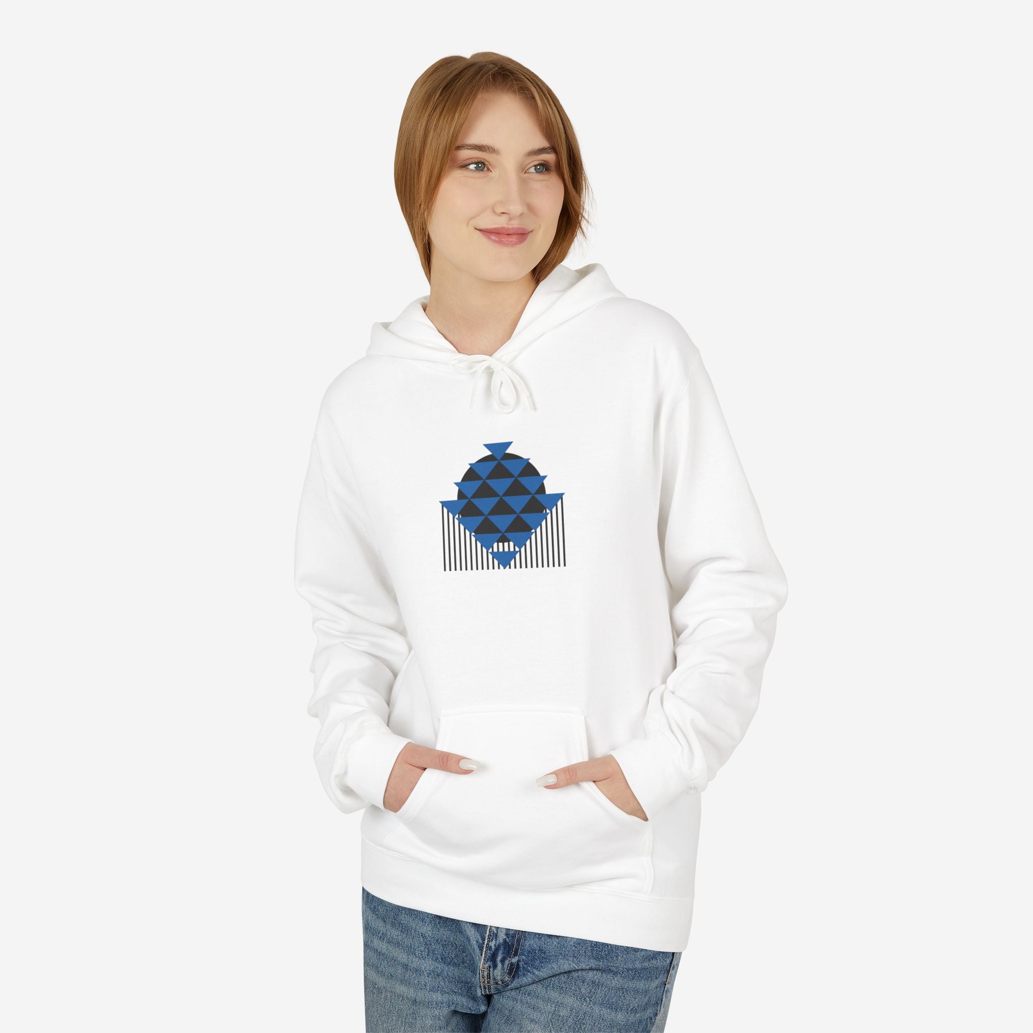 Bauhaus Hoodie, Triangular Balance | Geometric Art Sweatshirt - Mythos Design