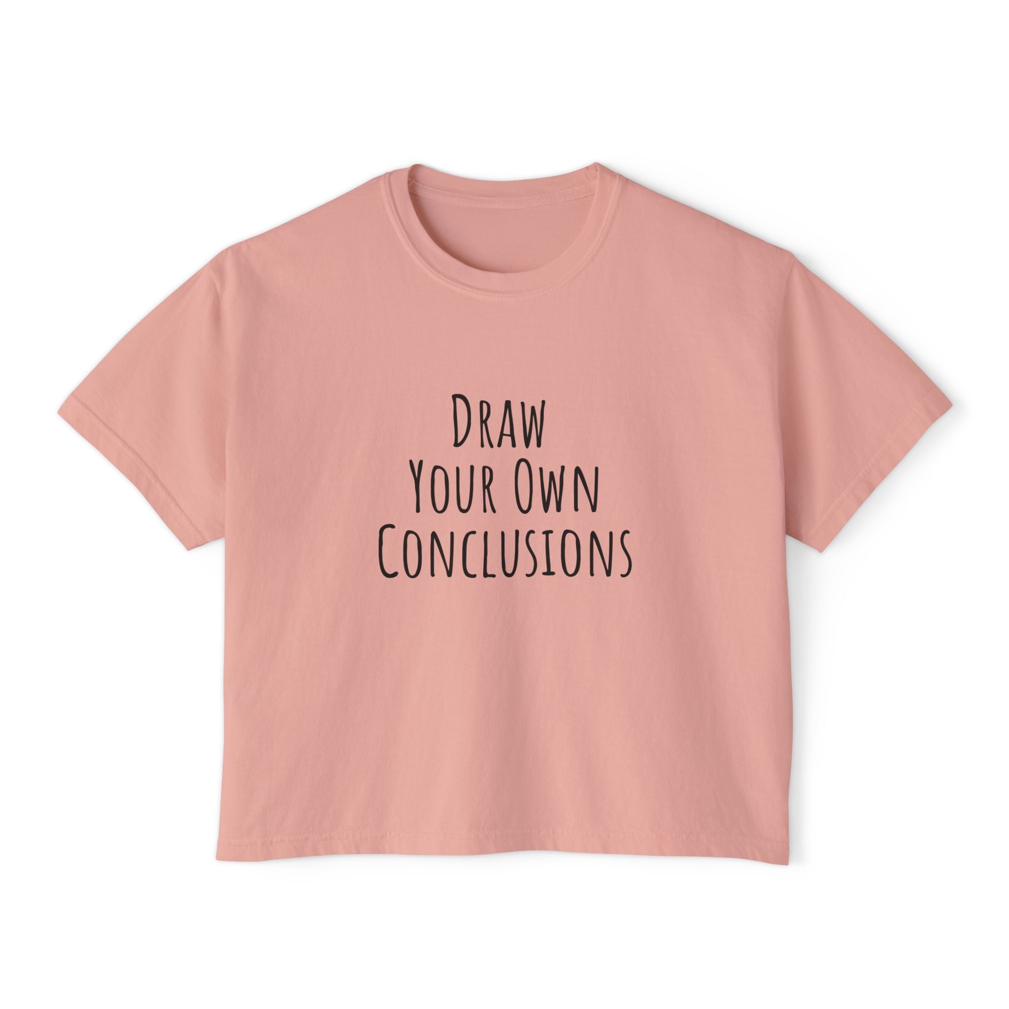 Boxy Artist Shirt | Draw Your Own Conclusions | Art Pun Series Gift - Mythos Design