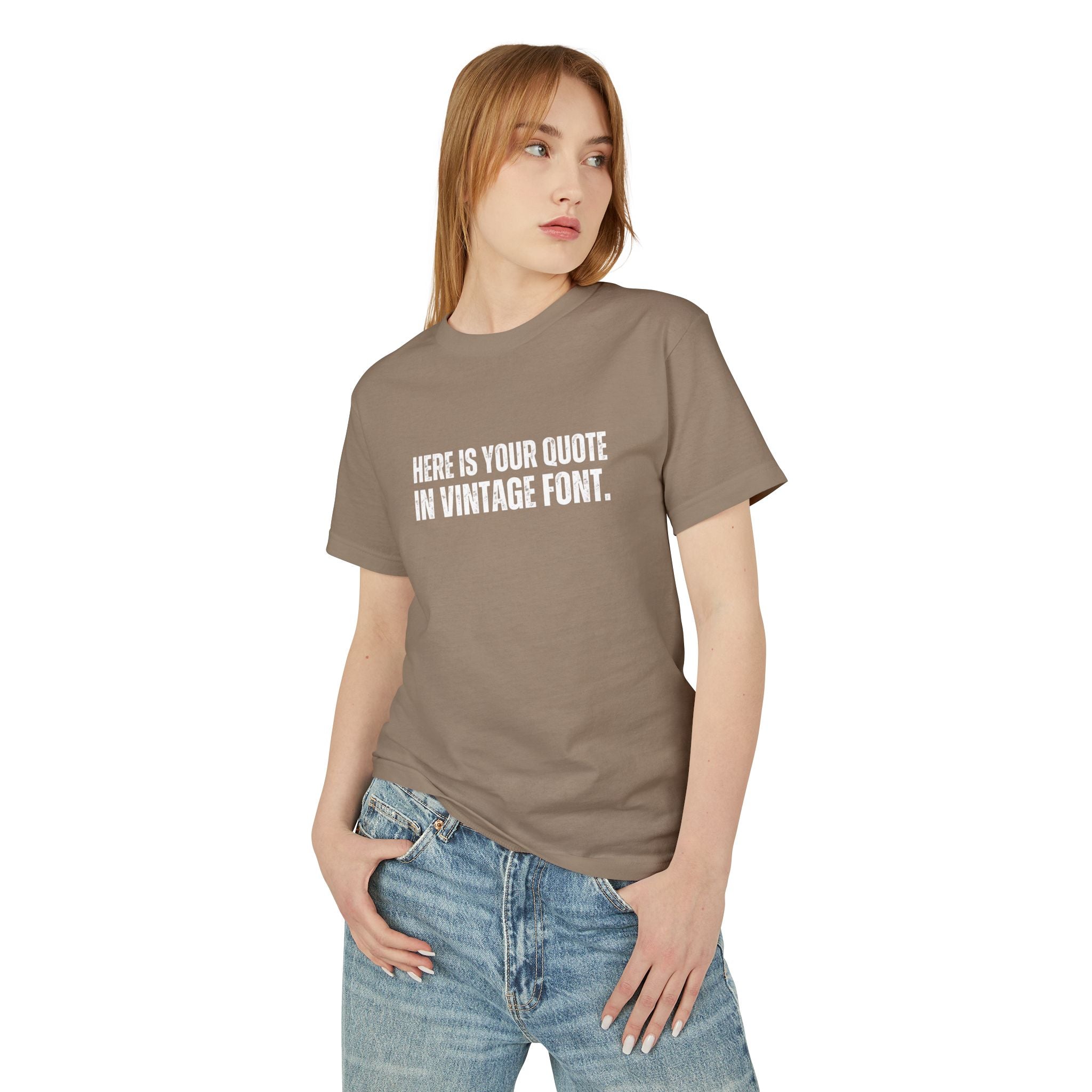 Custom Quotes Garment Dyed Unisex T-Shirt | Vintage Font Design - Mythos Design