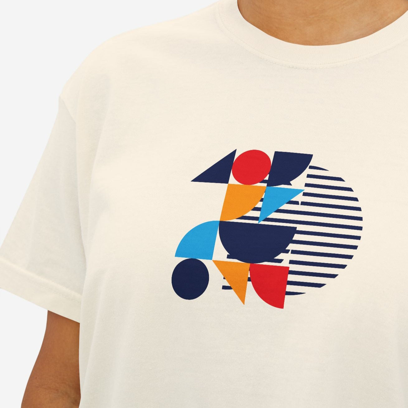 Bauhaus Boxy Tees, Wheels of Life | Graphic Art Shirt - Mythos Design