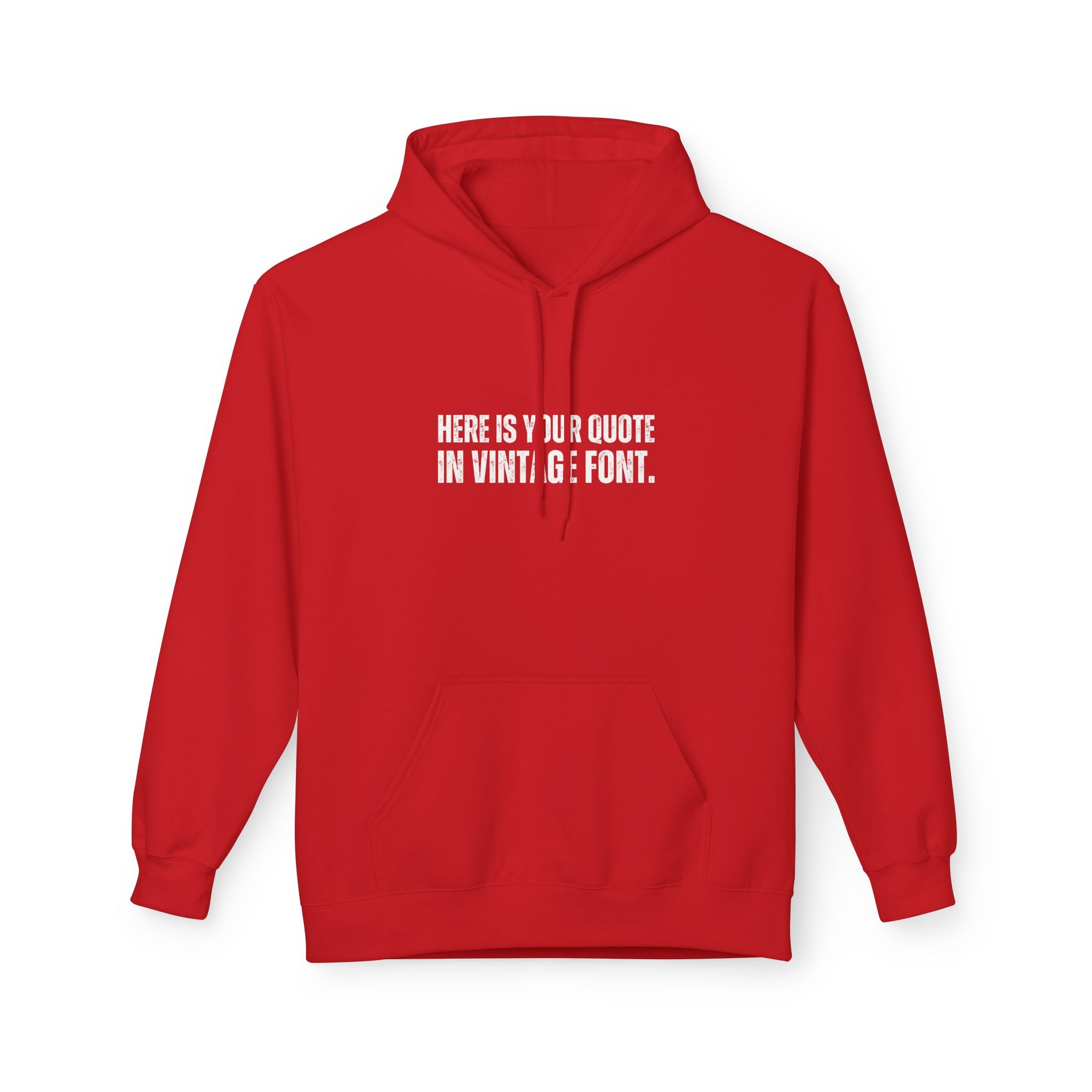 Custom Quotes Fleece Hoodie | Vintage Font Design - Mythos Design