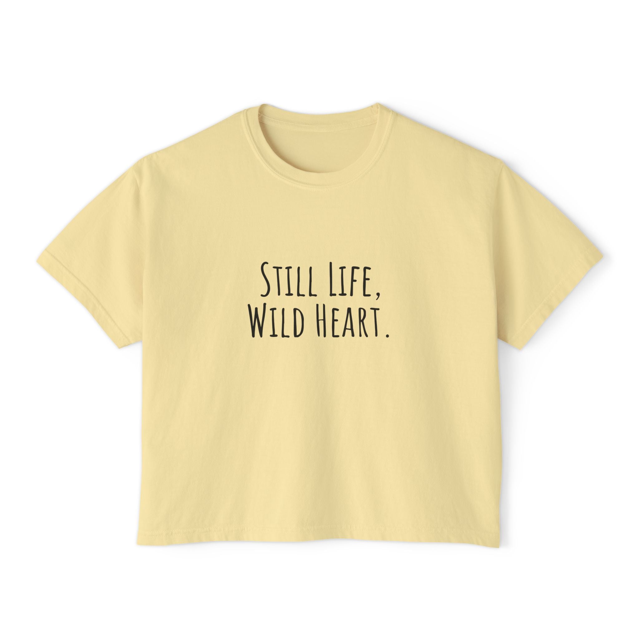 Boxy Artist Shirt | Still Life, Wild Heart | Art Pun Series Gift - Mythos Design
