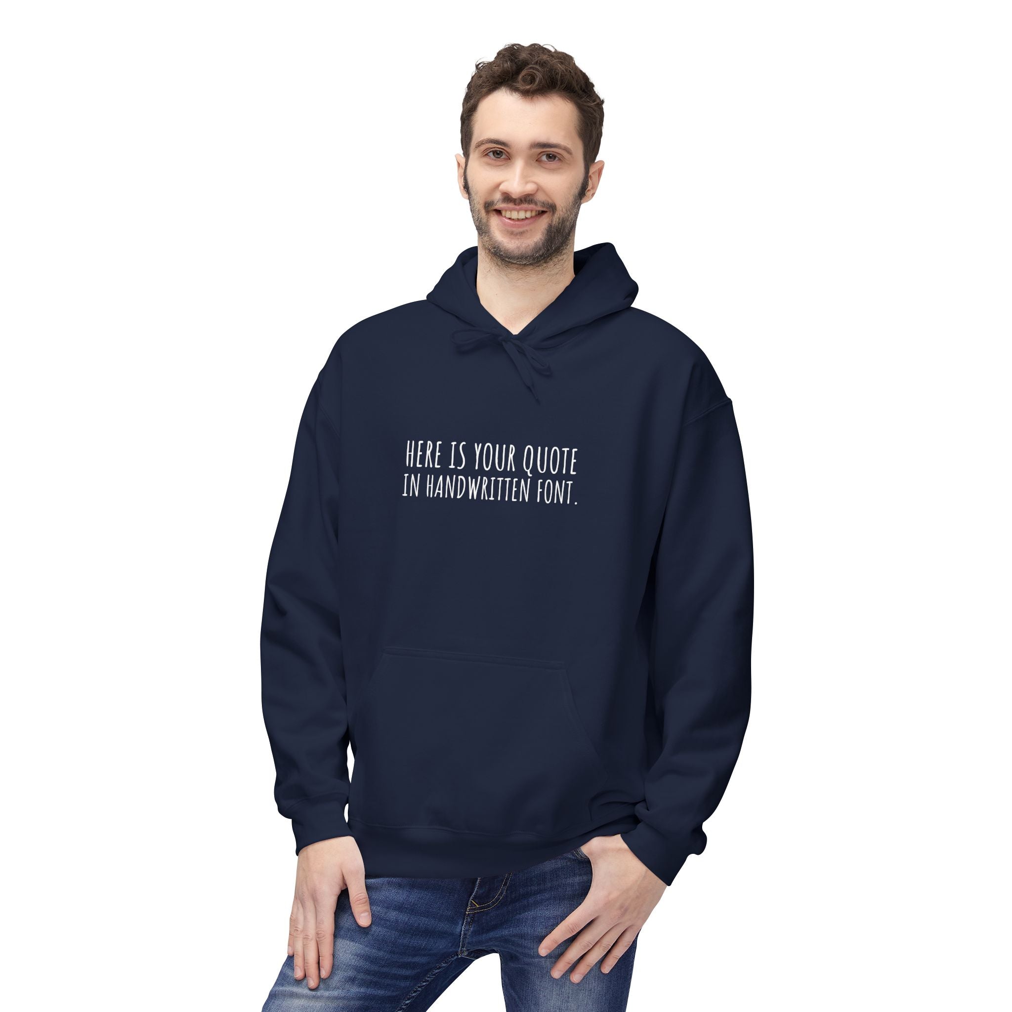 Custom Quotes Fleece Hoodie | Handwritten Font Design - Mythos Design