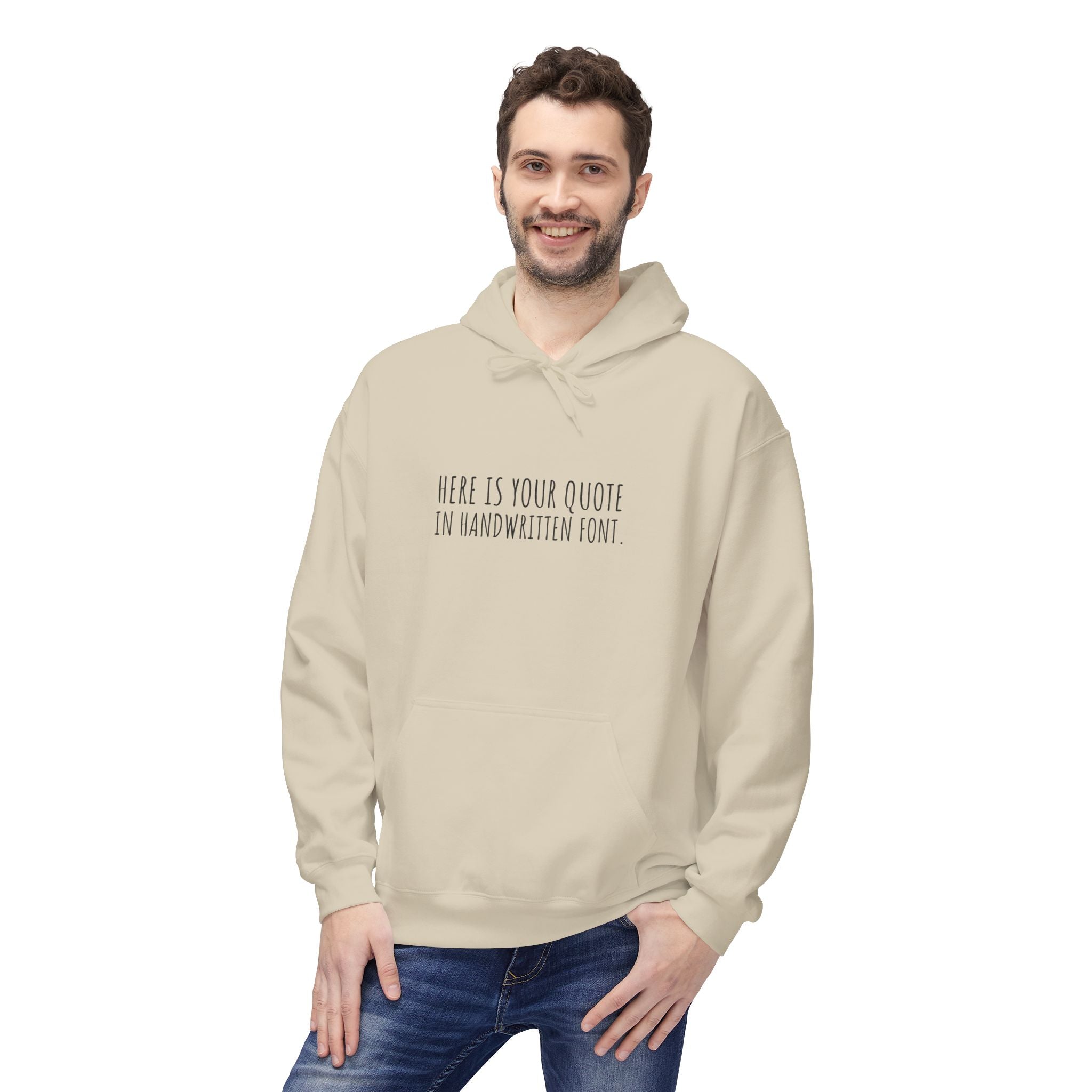 Custom Quotes Fleece Hoodie | Handwritten Font Design - Mythos Design