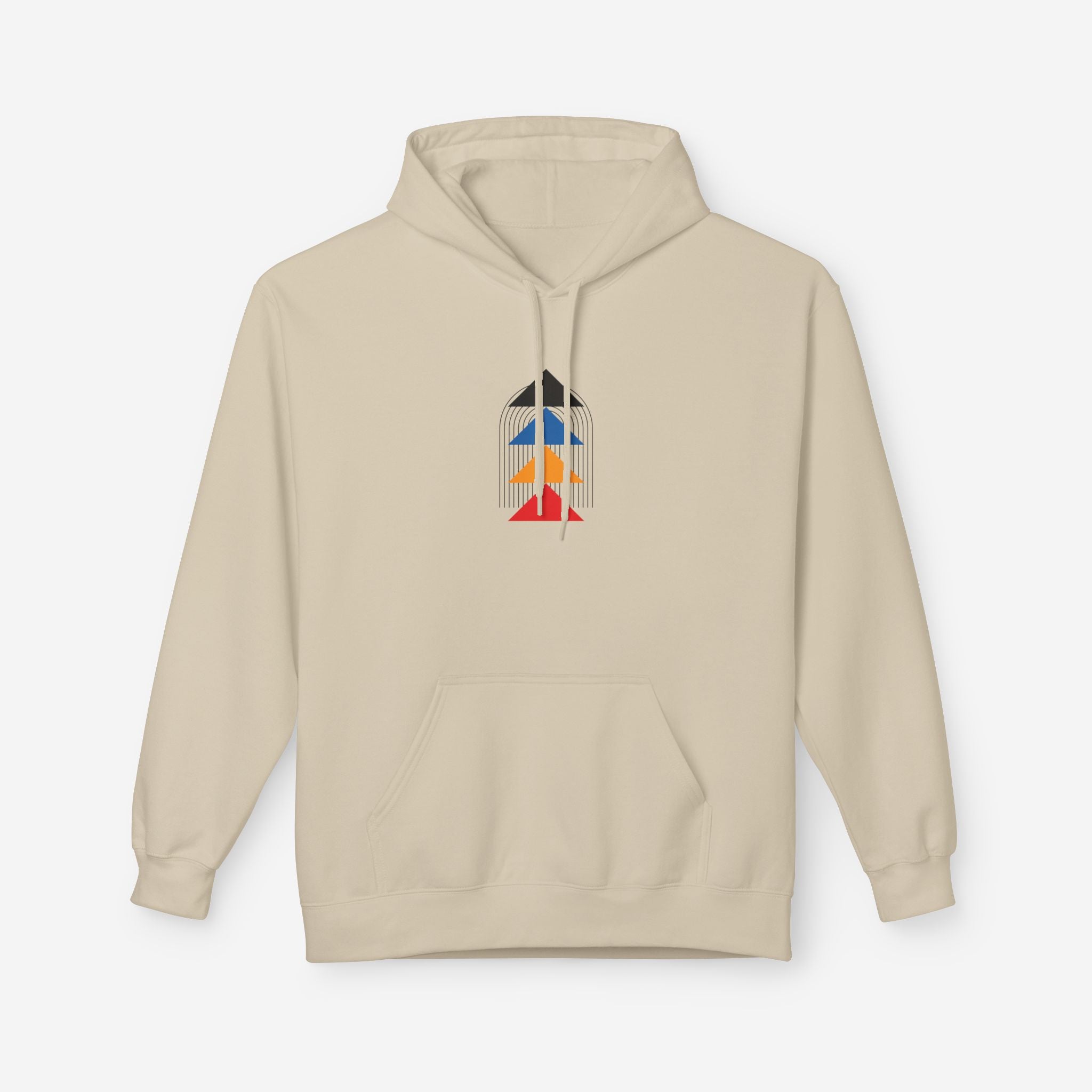 Bauhaus Hoodie, Pathway Ascend | Geometric Art Sweatshirt - Mythos Design