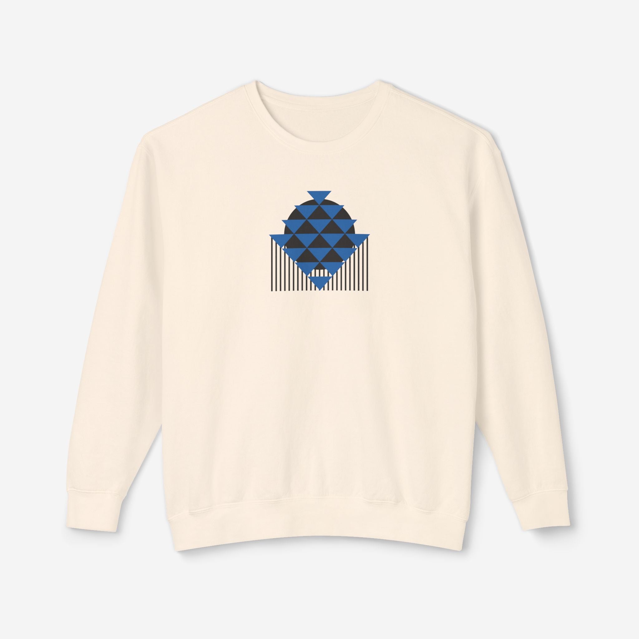 Bauhaus Collection, Triangular Balance | Geometric Cotton Sweatshirt - Mythos Design