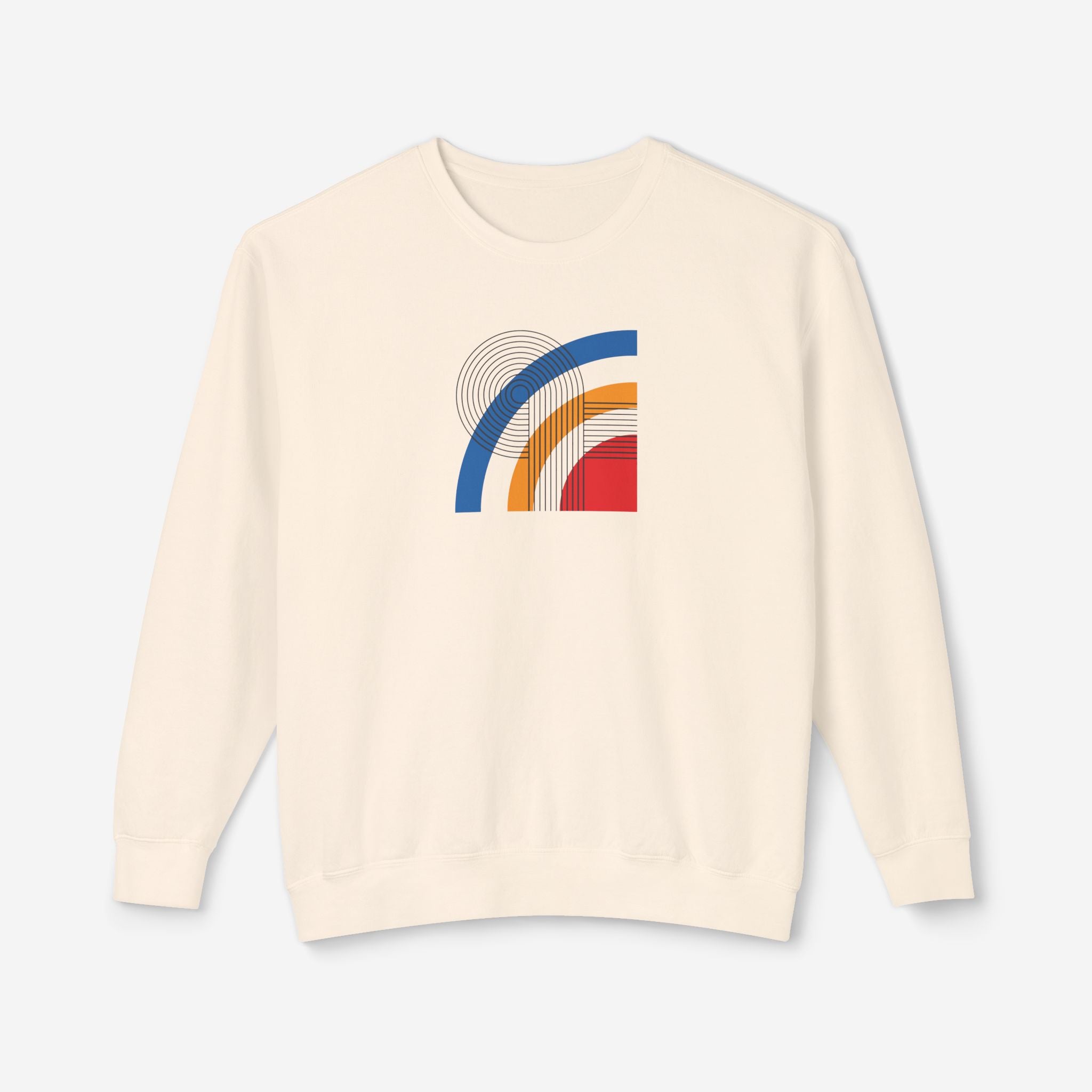 Bauhaus Collection, Arc of Motion | Abstract Cotton Sweatshirt - Mythos Design