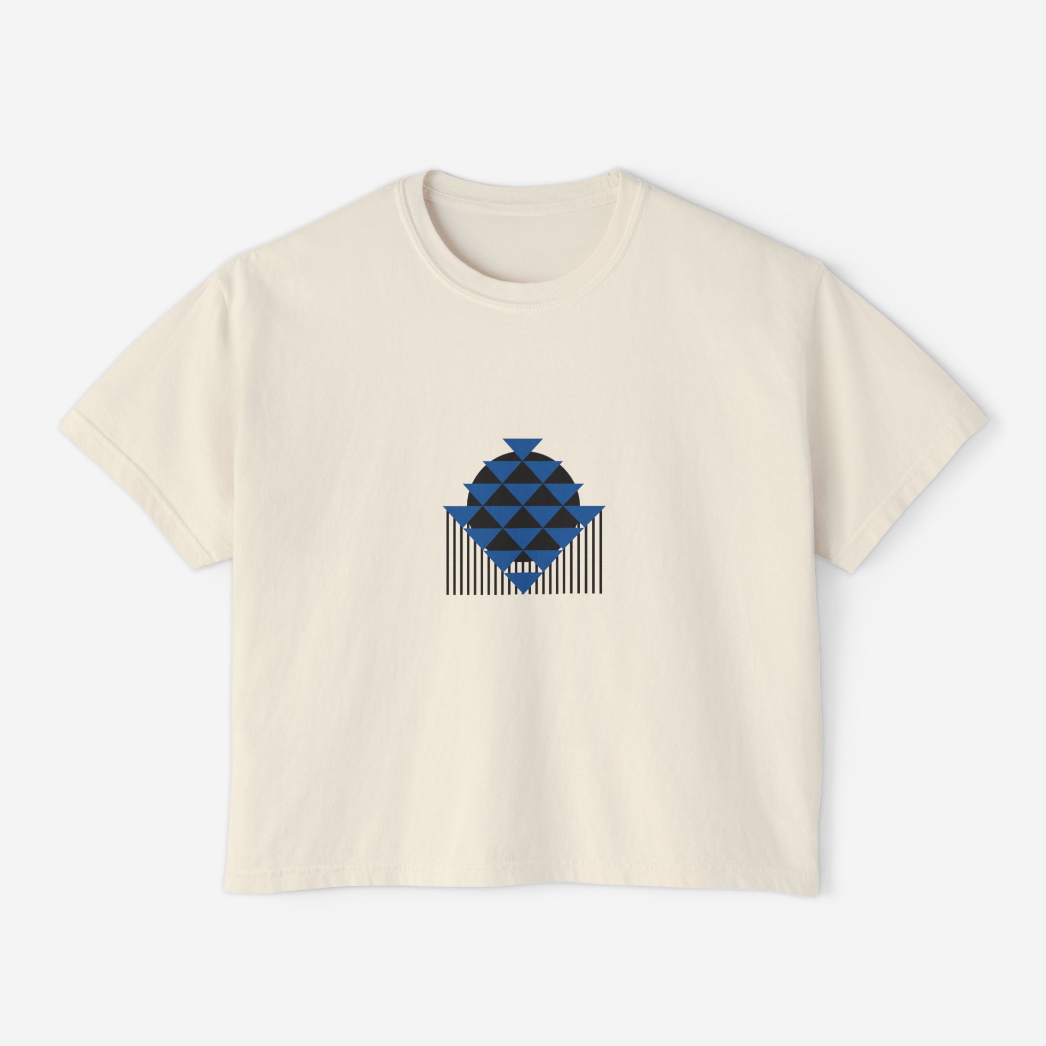 Bauhaus Boxy Tees, Triangular Balance | Graphic Art Shirt - Mythos Design