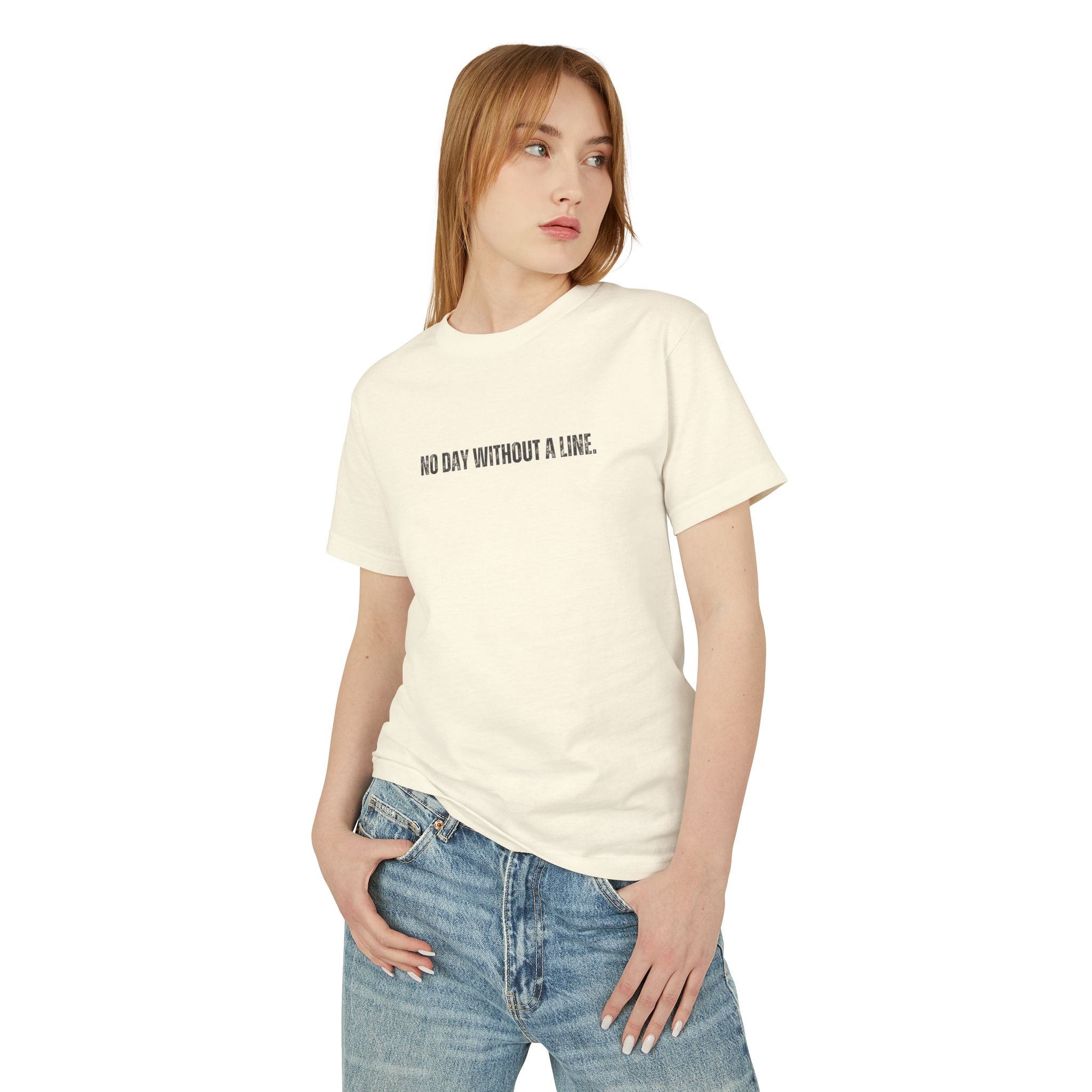 Unisex Ancient Quotes Shirt | No Day Without a Line | Inspirational Gift Tee - Mythos Design