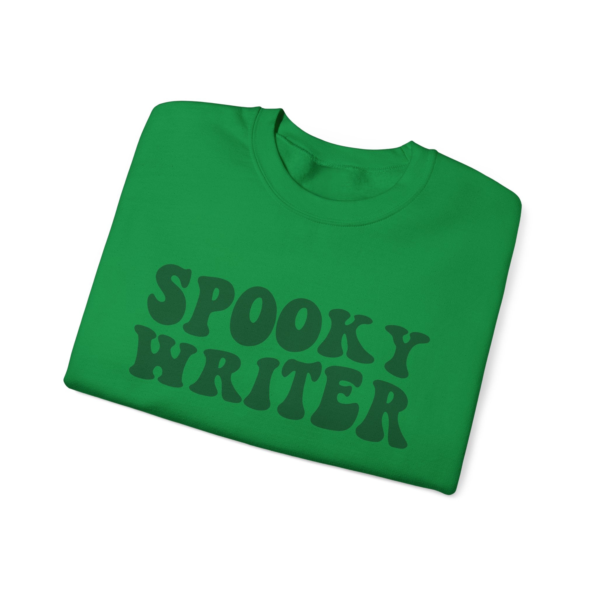 Spooky Writer Halloween Sweatshirt | Retro Minimal Wavy Design - Mythos Design