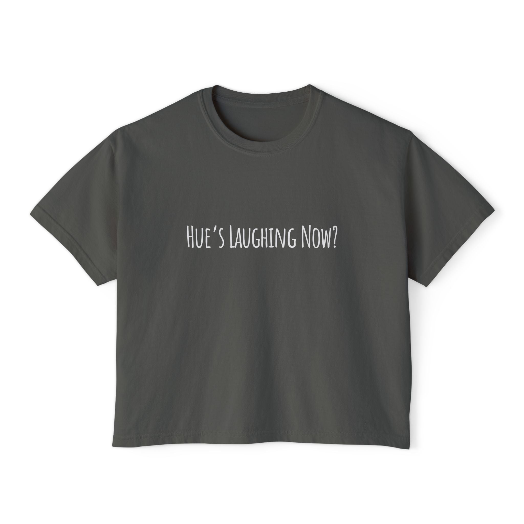 Boxy Artist Shirt | Hue's Laughing Now? | Art Pun Series Gift - Mythos Design