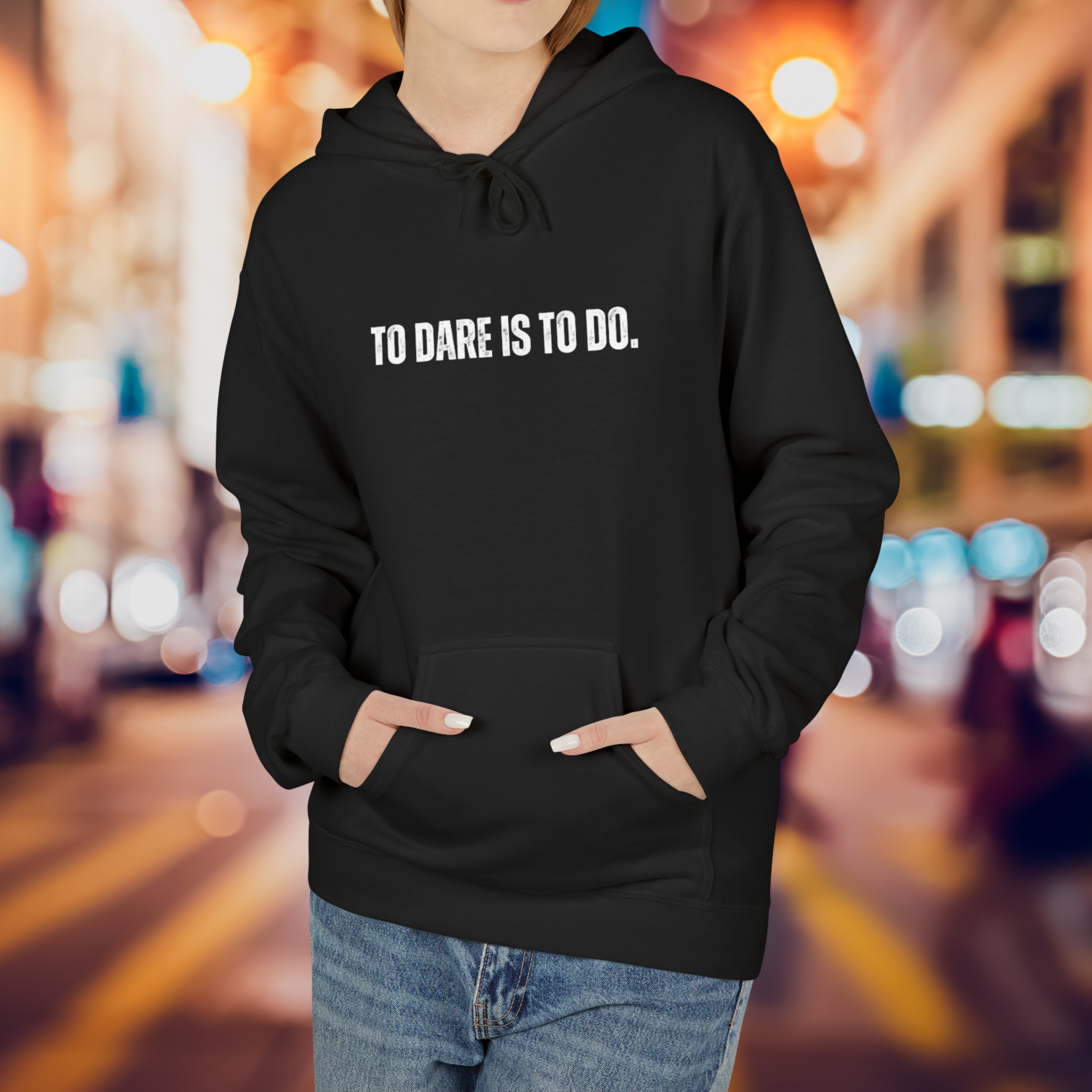 Ancient Quotes Fleece Hoodie | To Dare is to Do - Mythos Design