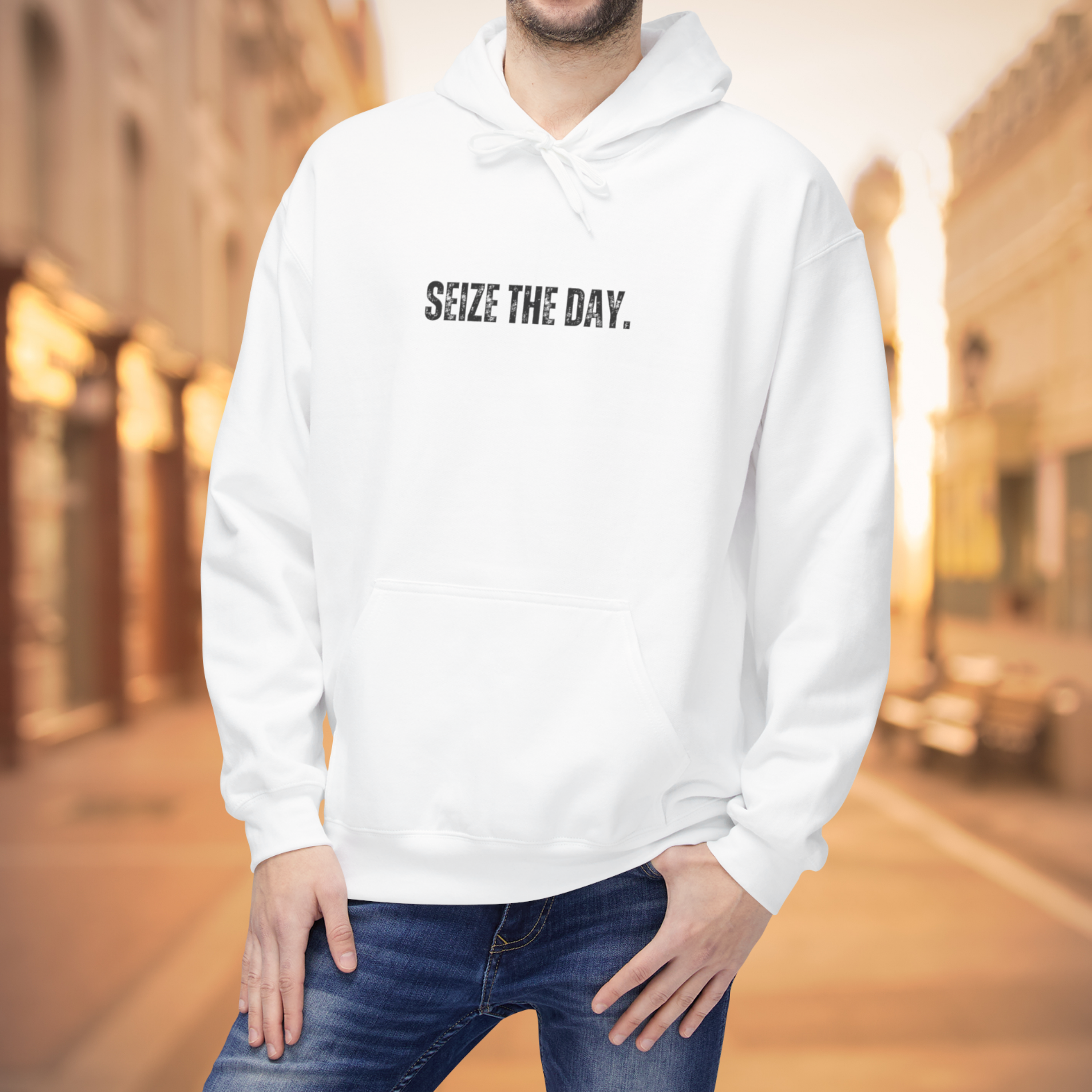 Ancient Quotes Fleece Hoodie | Seize the Day - Mythos Design