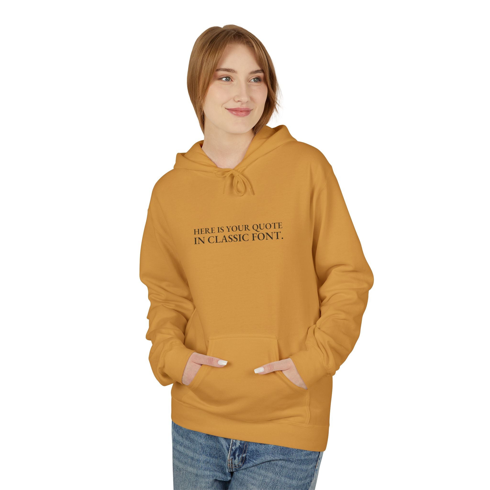Custom Quotes Fleece Hoodie | Classic Font Design - Mythos Design
