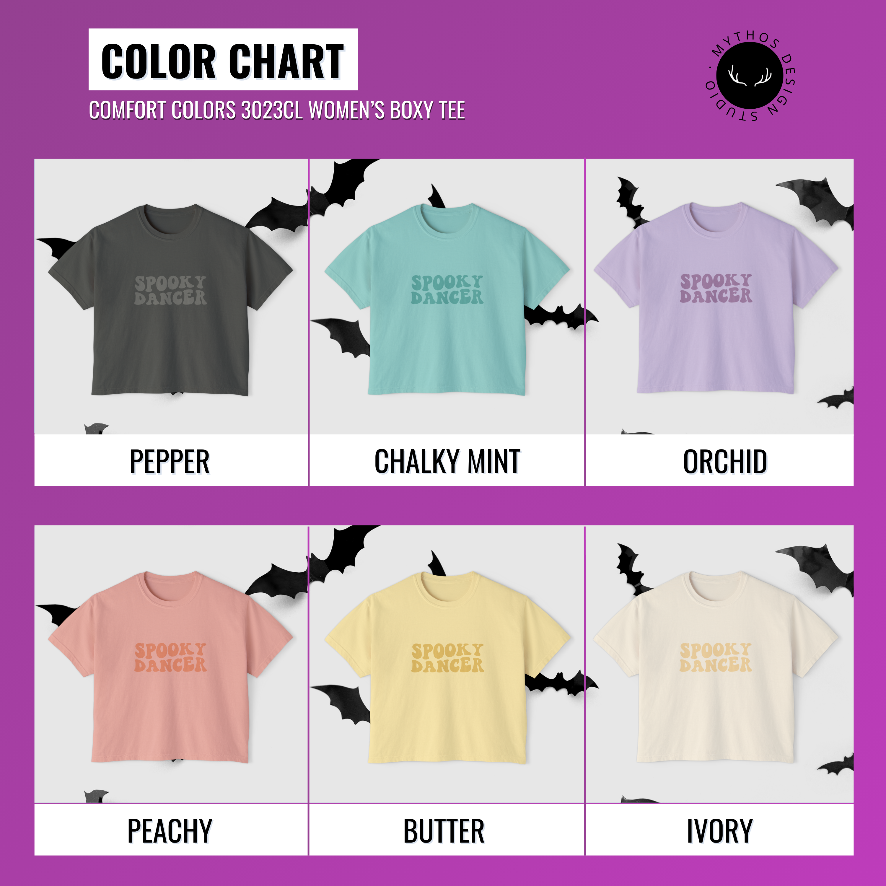 Spooky Dancer Women's Boxy T-Shirt | Retro Minimal Artist Tee - Mythos Design