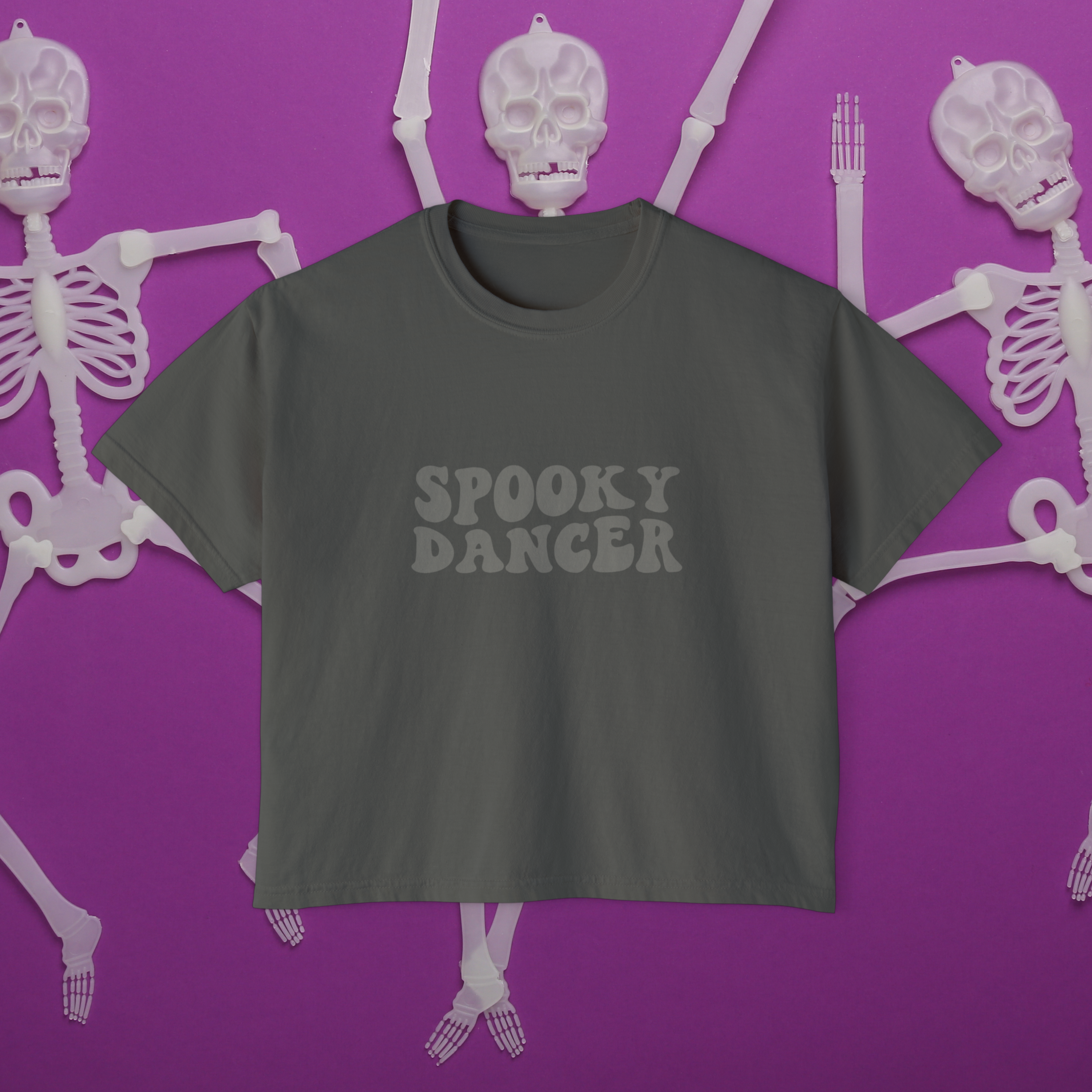 Spooky Dancer Women's Boxy T-Shirt | Retro Minimal Artist Tee - Mythos Design