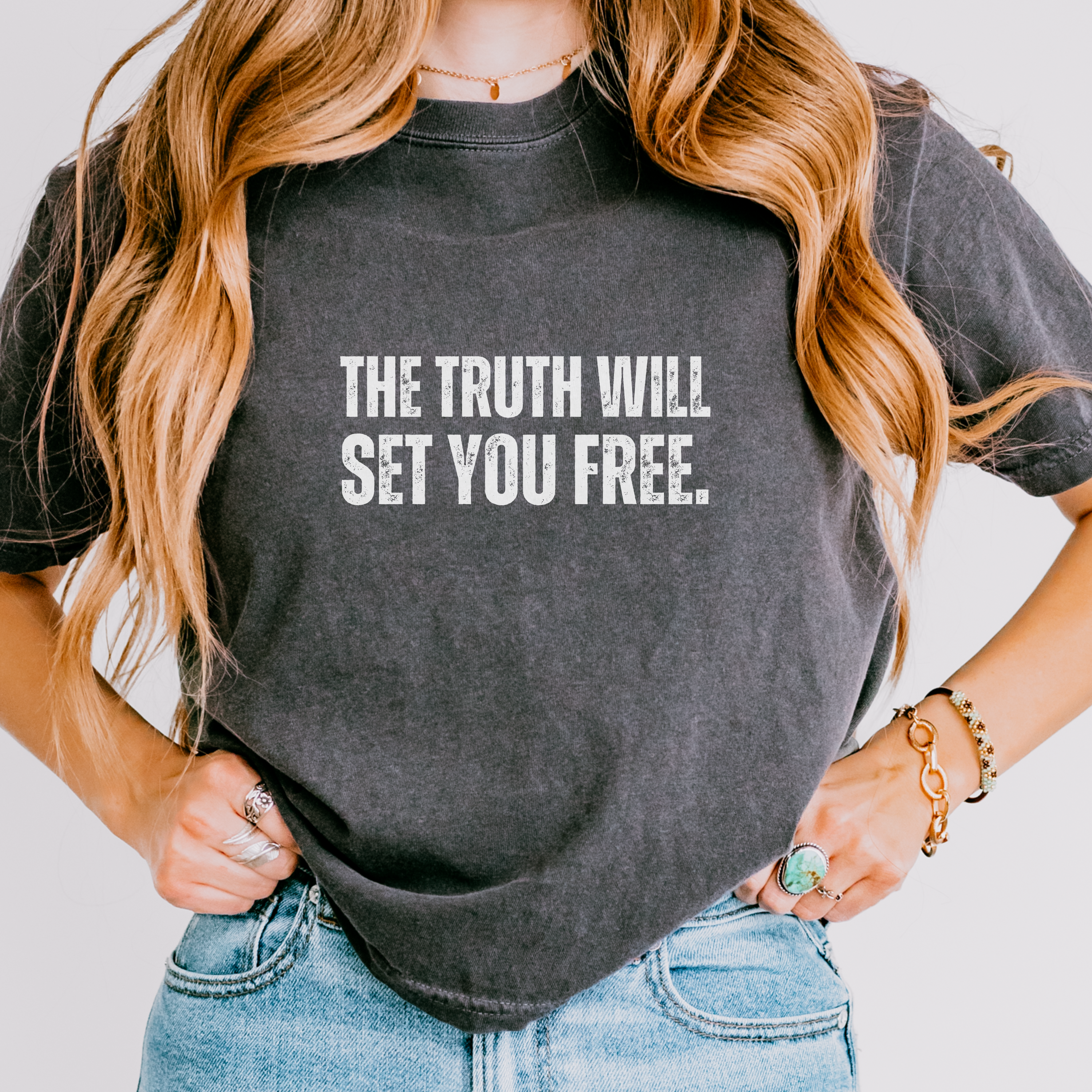 Truth Quote "The Truth Will Set You Free" Tee | Boxy Gift T-Shirt - Mythos Design