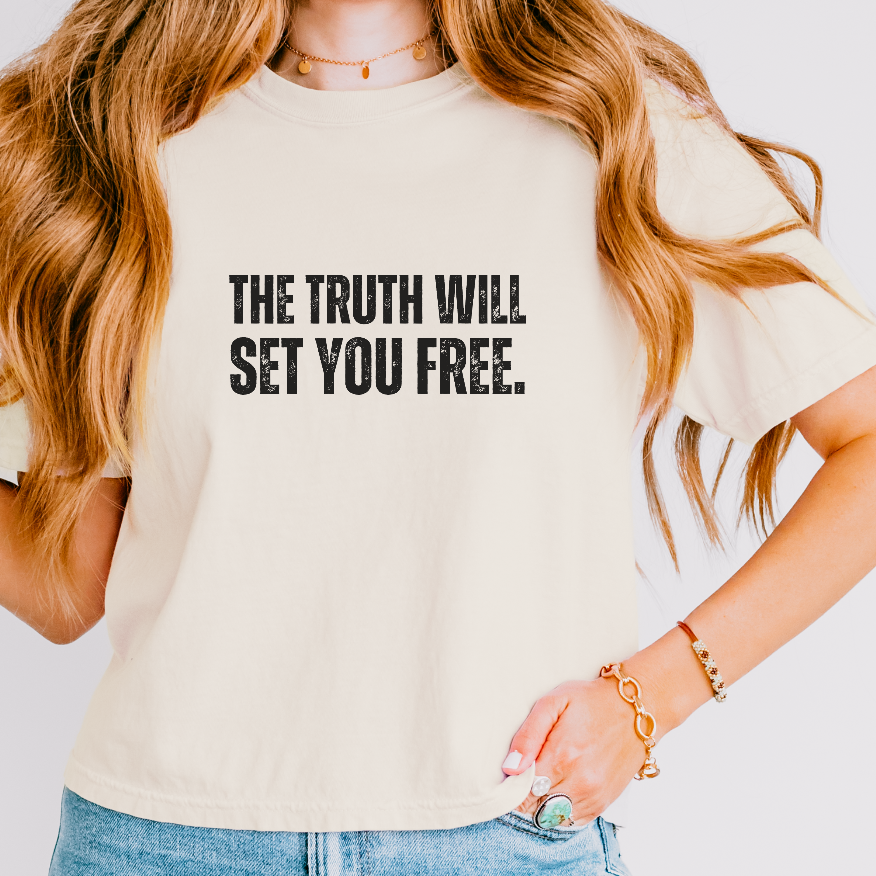 Truth Quote "The Truth Will Set You Free" Tee | Boxy Gift T-Shirt - Mythos Design