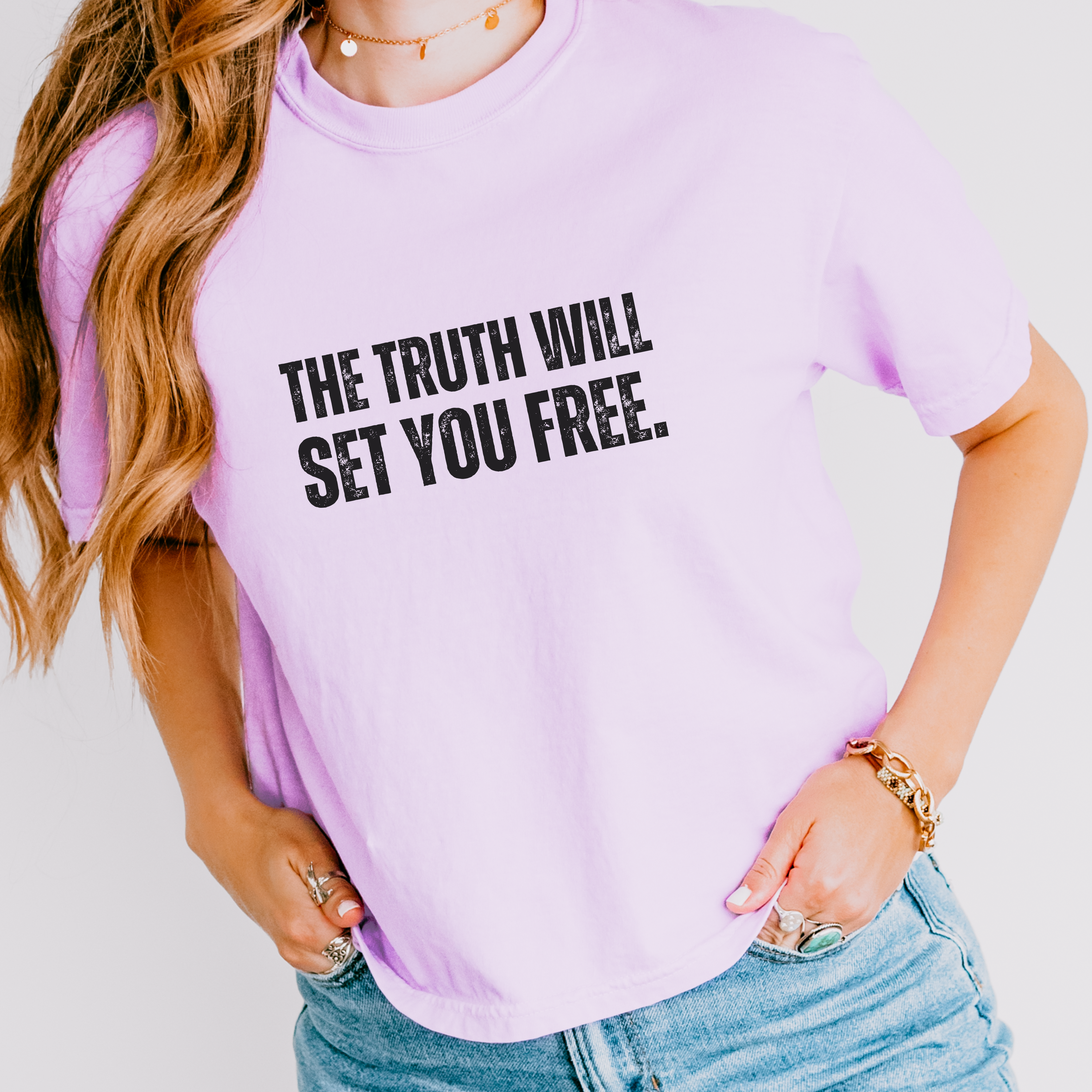 Truth Quote "The Truth Will Set You Free" Tee | Boxy Gift T-Shirt - Mythos Design