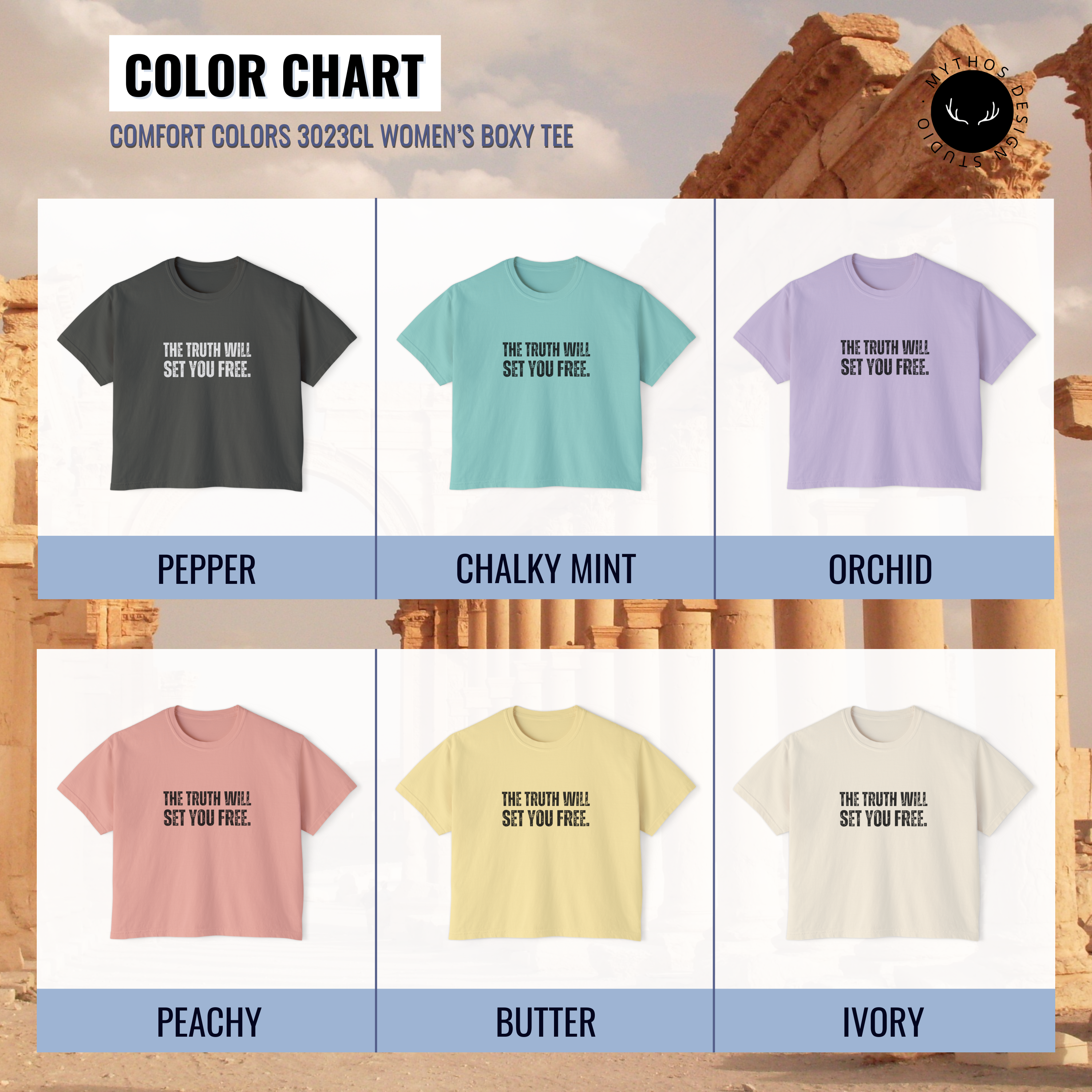 Truth Quote "The Truth Will Set You Free" Tee | Boxy Gift T-Shirt - Mythos Design