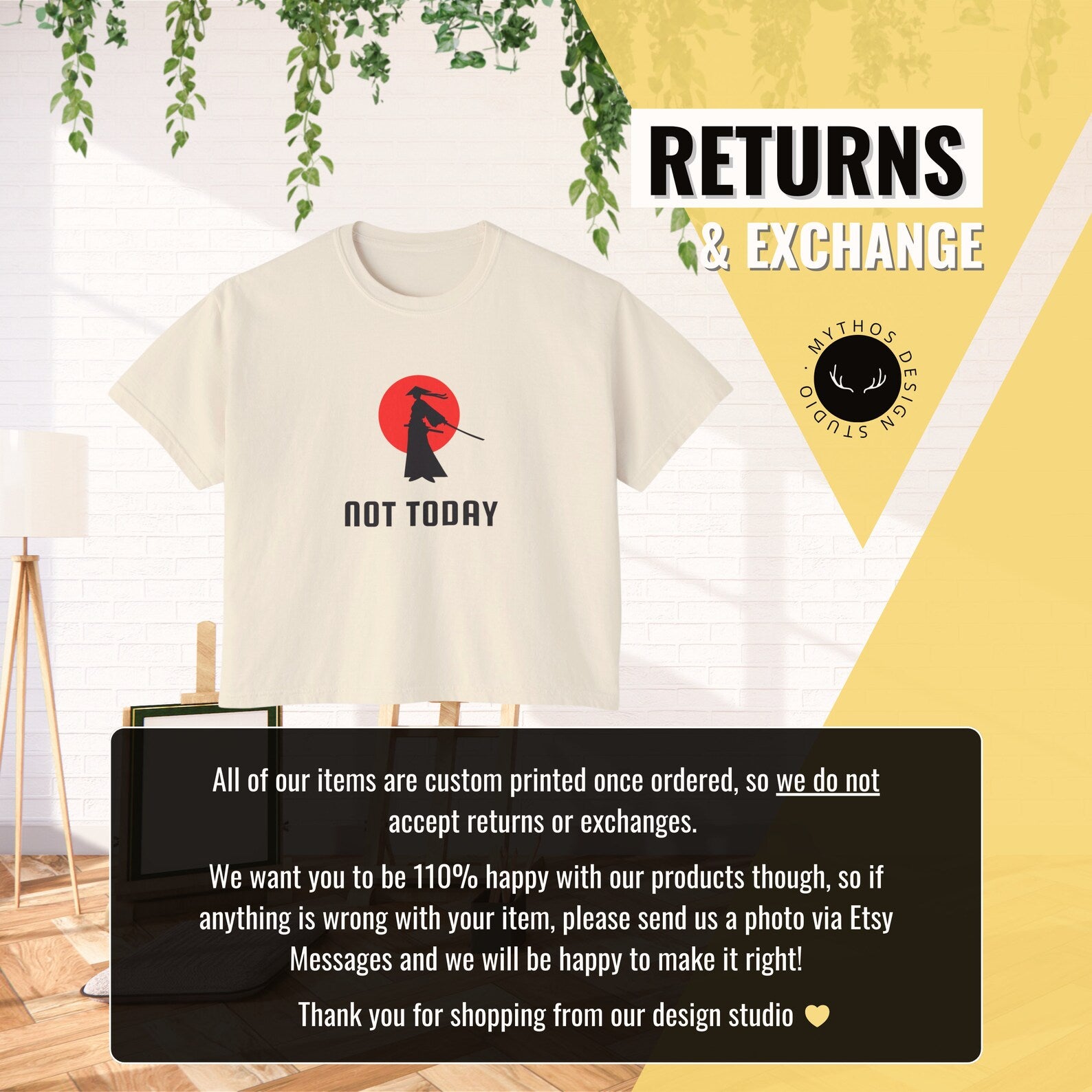 Not Today 1 Boxy Women's Tee | Eco-Friendly, Oversized Fit - Mythos Design