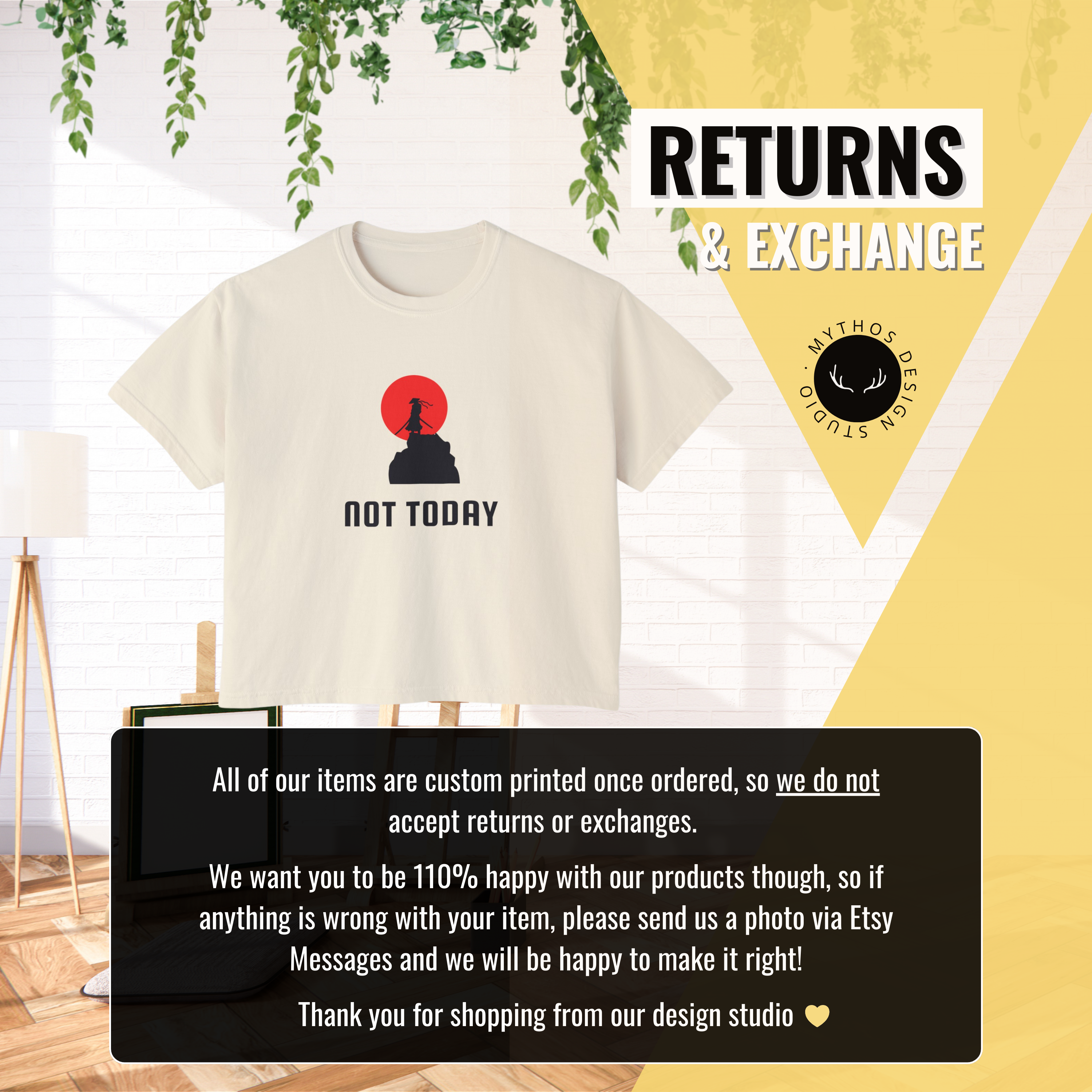 Not Today 2 Boxy Women's Tee  |  Eco-Friendly, Oversized Fit - Mythos Design