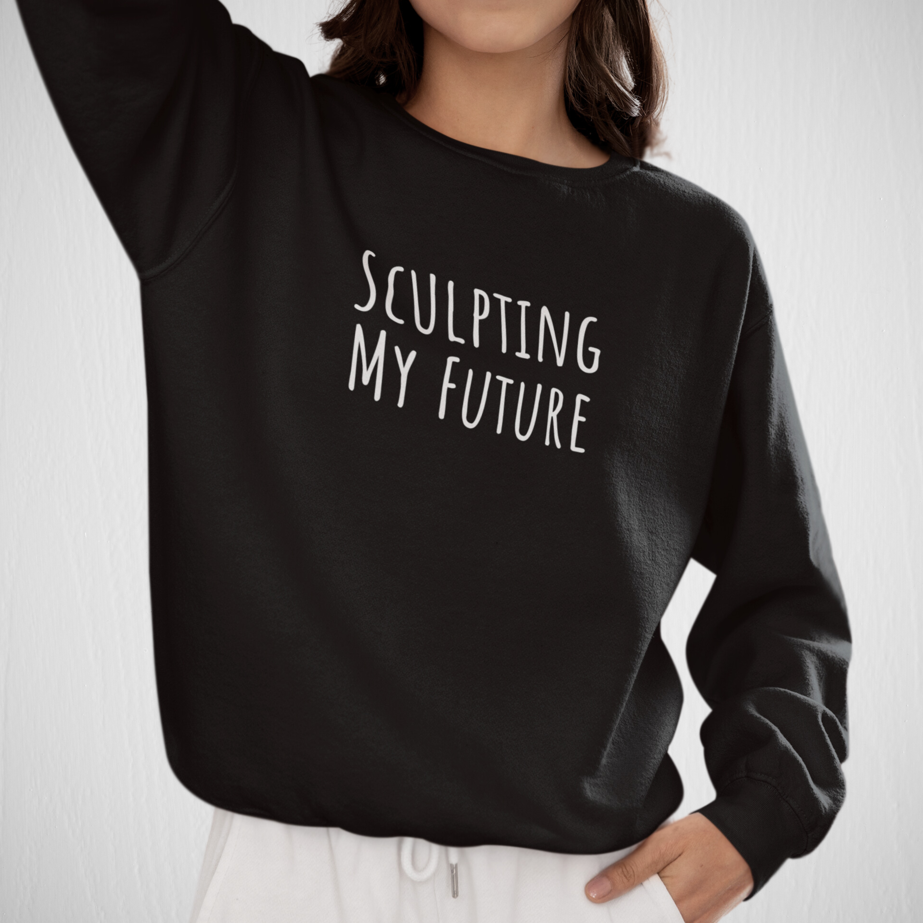 Unisex Artist Sweatshirt | Sculpting My Future | Art Pun Series Gift - Mythos Design