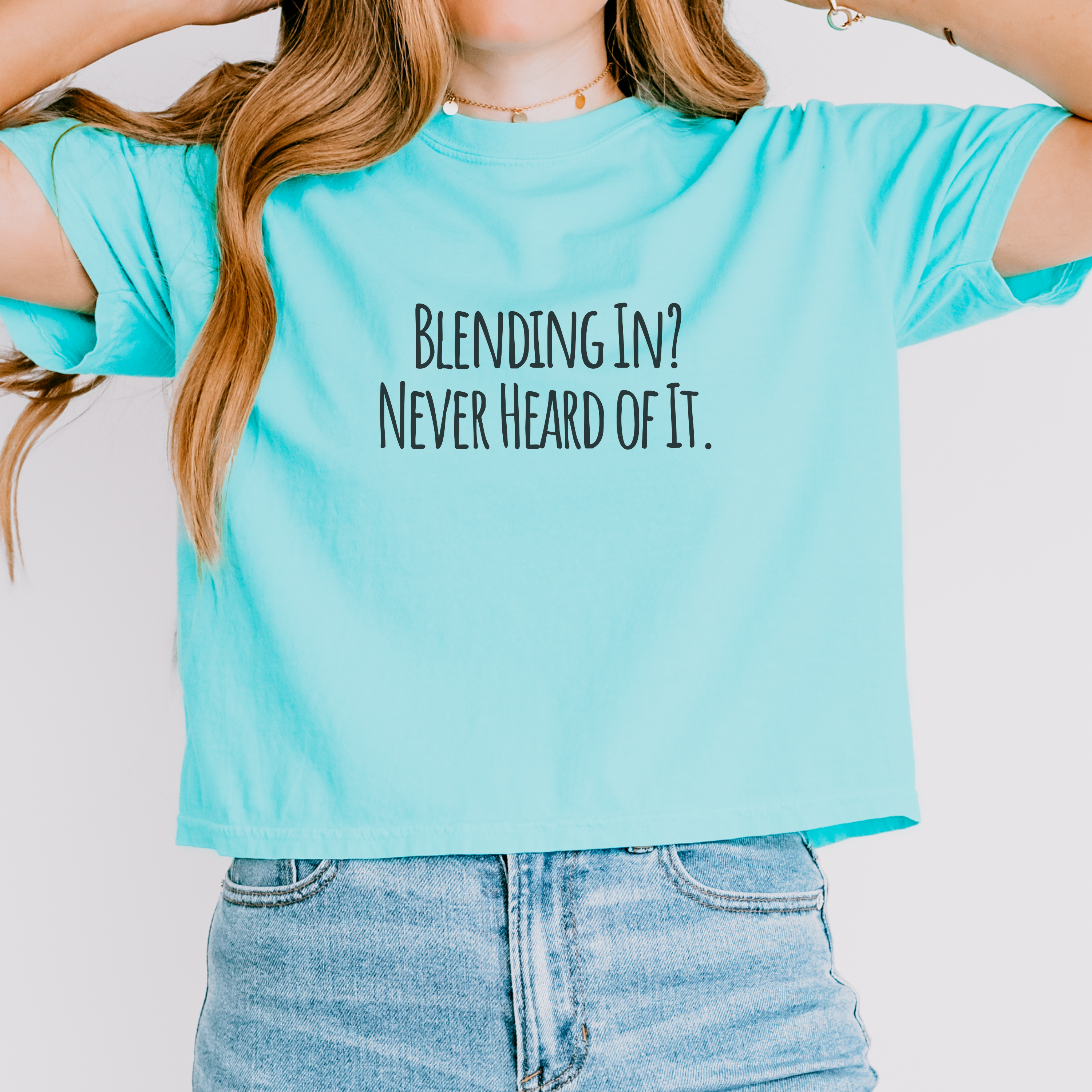 Boxy Artist Shirt | Blending In? Never Heard of It | Art Pun Series Gift - Mythos Design