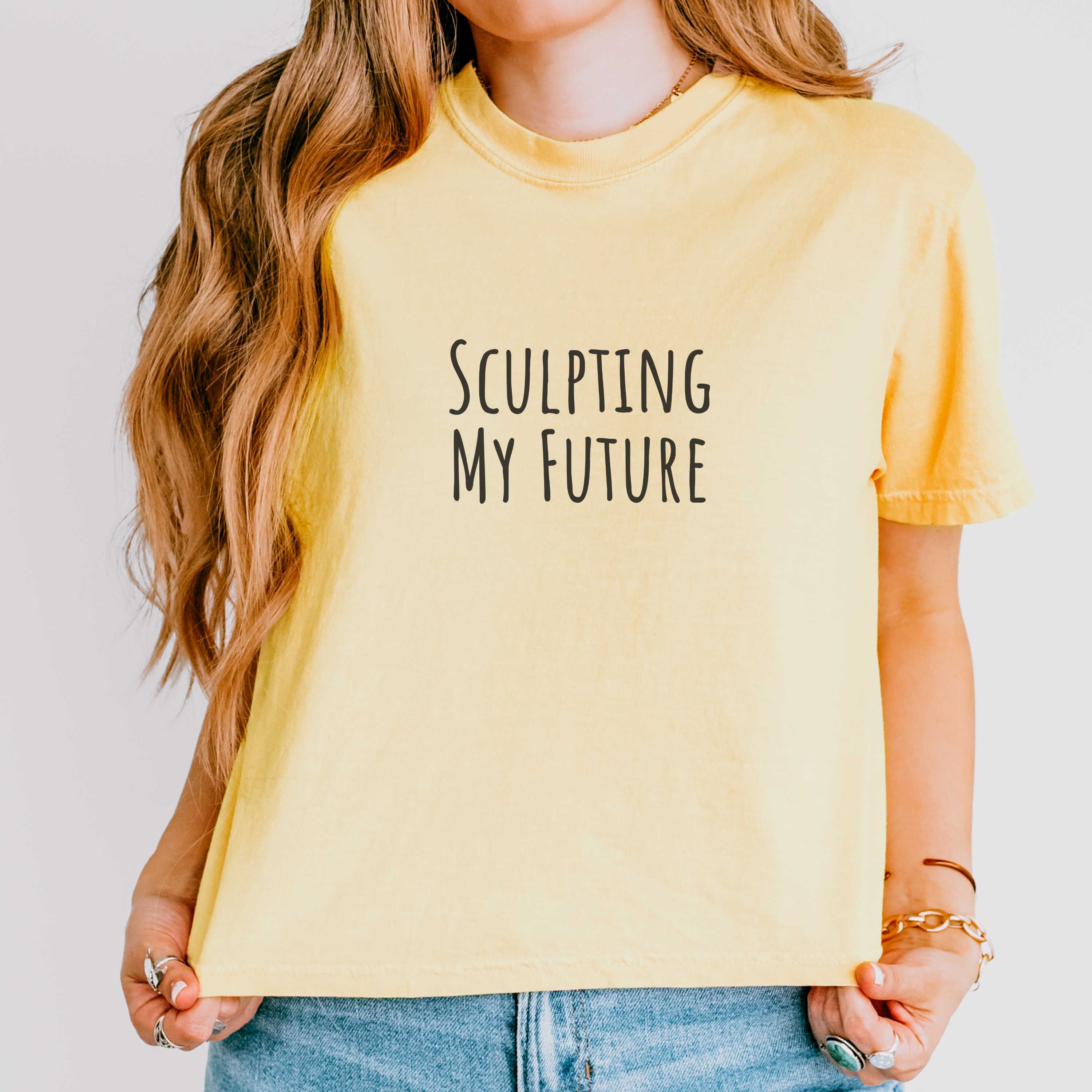 Boxy Artist Shirt | Sculpting My Future | Art Pun Series Gift - Mythos Design