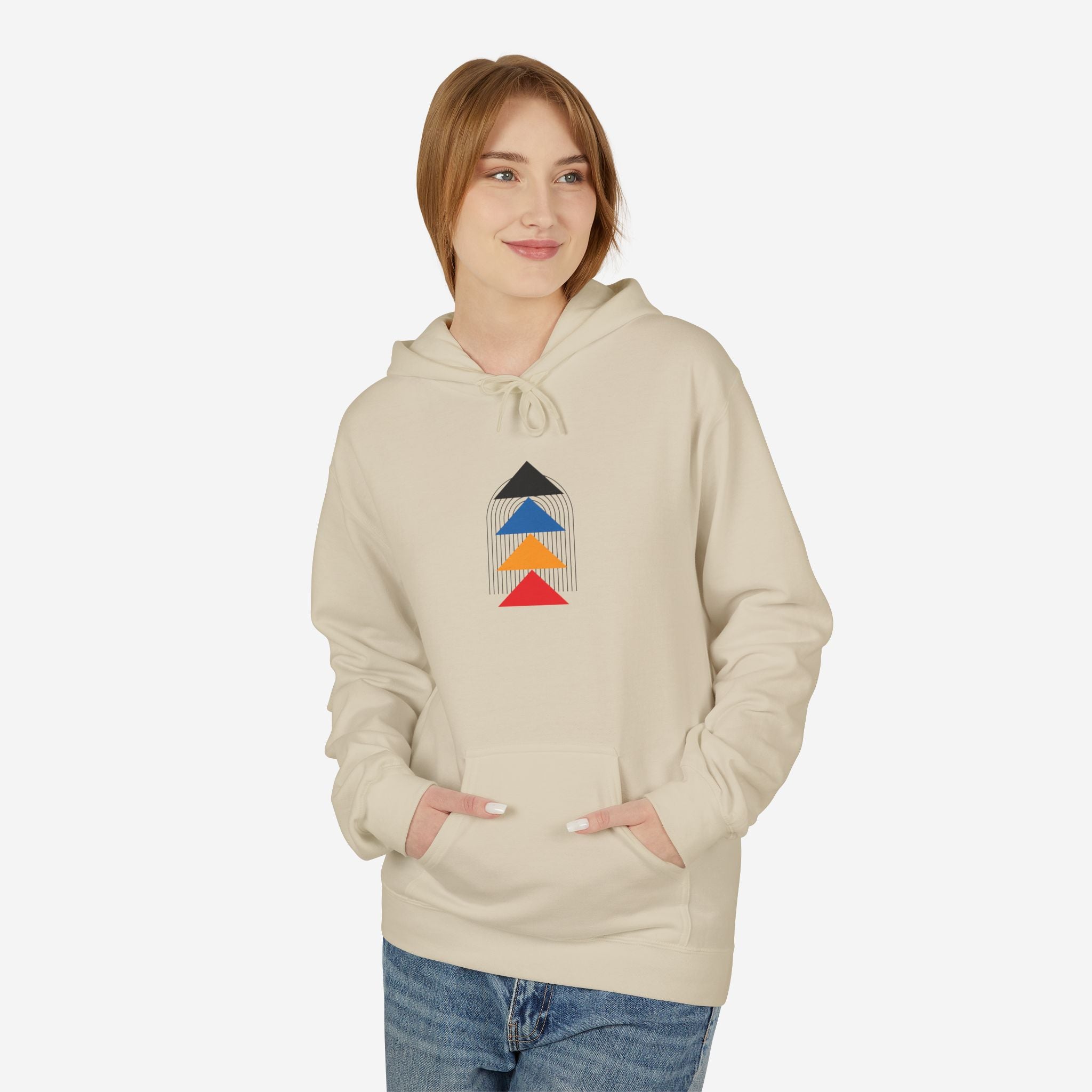 Bauhaus Hoodie, Pathway Ascend | Geometric Art Sweatshirt - Mythos Design