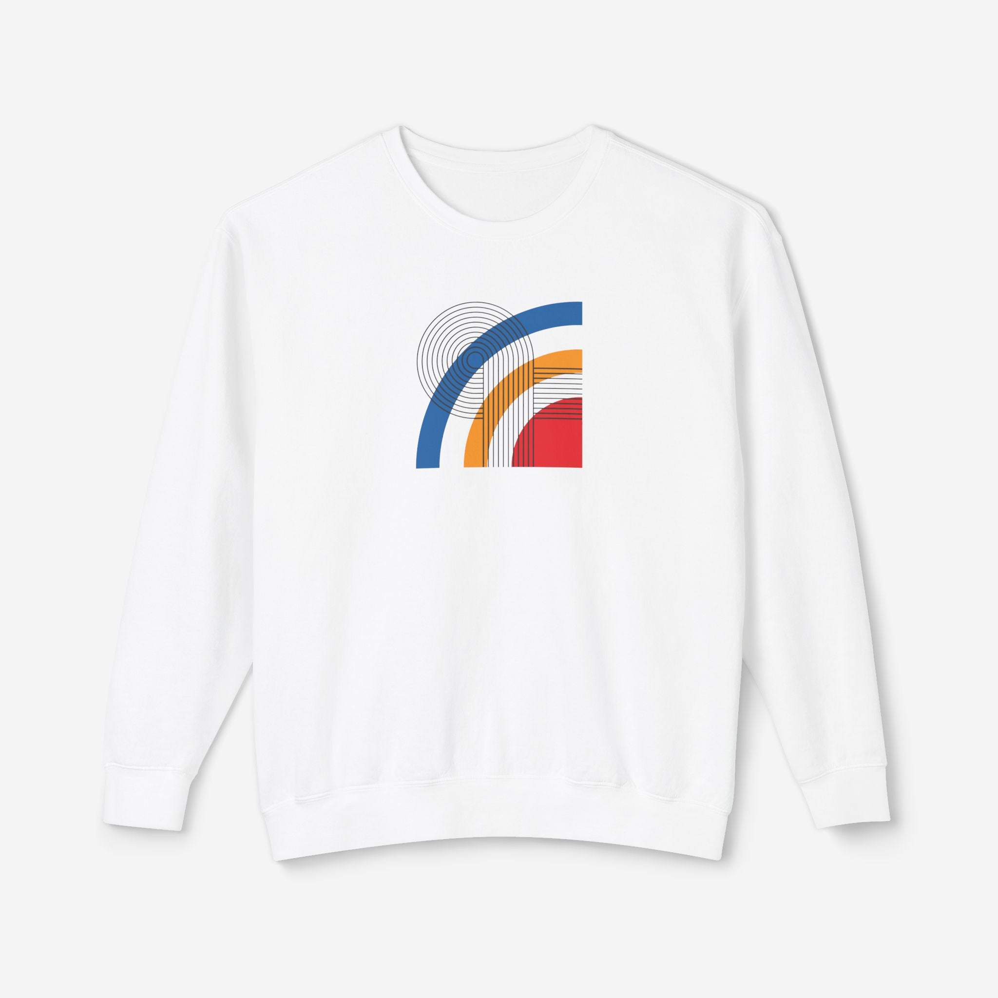 Bauhaus Collection, Arc of Motion | Abstract Cotton Sweatshirt - Mythos Design