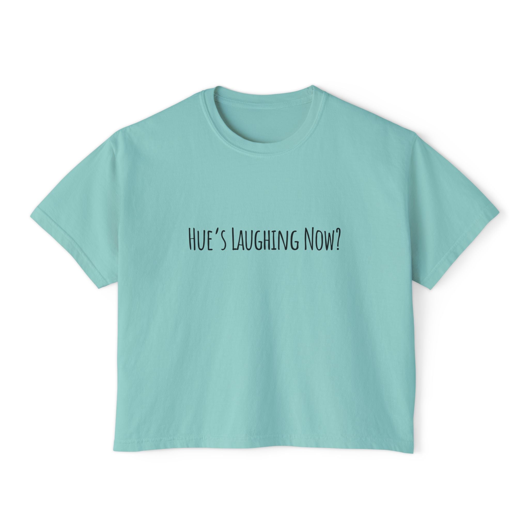Boxy Artist Shirt | Hue's Laughing Now? | Art Pun Series Gift - Mythos Design