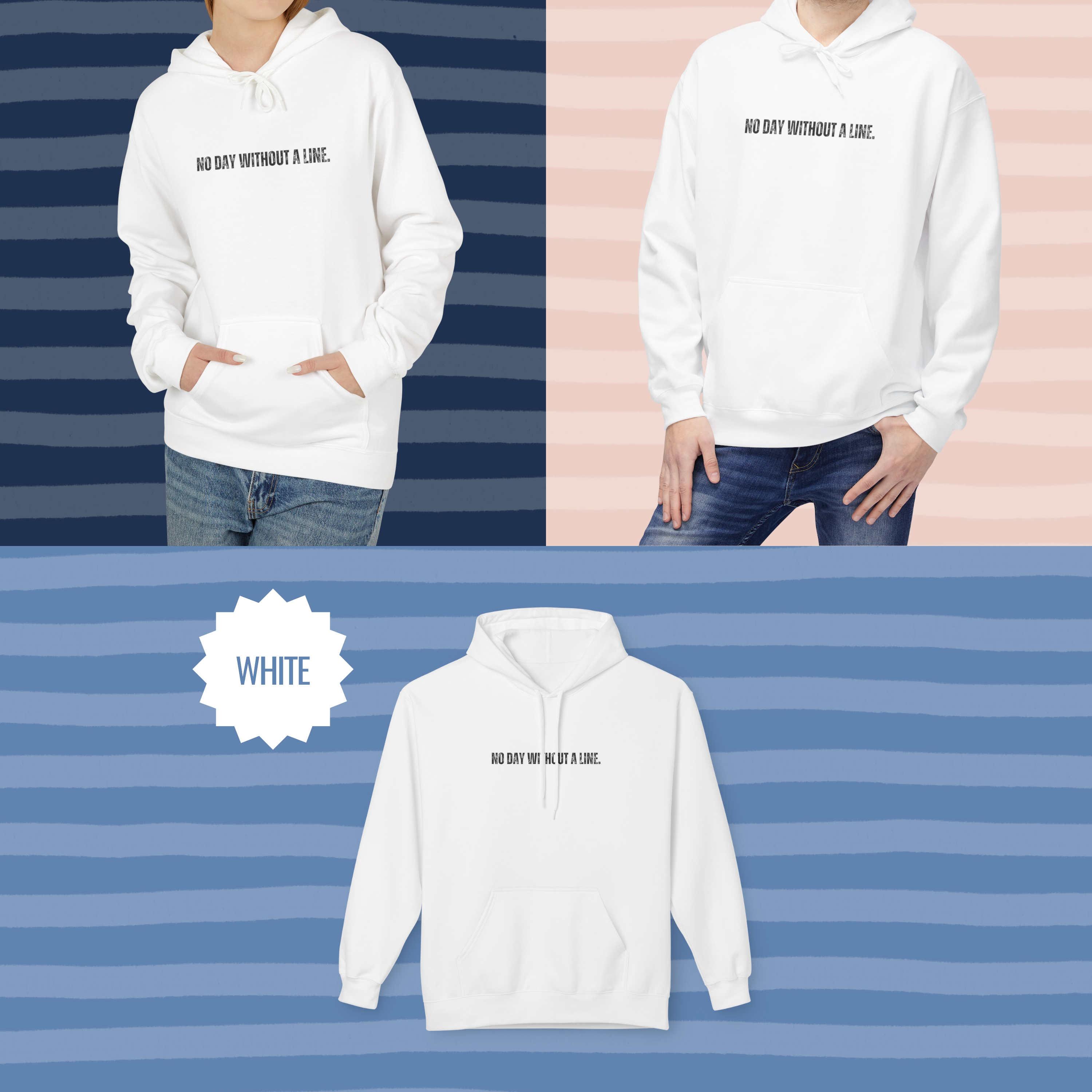 Ancient Quotes Fleece Hoodie | No Day Without a Line - Mythos Design