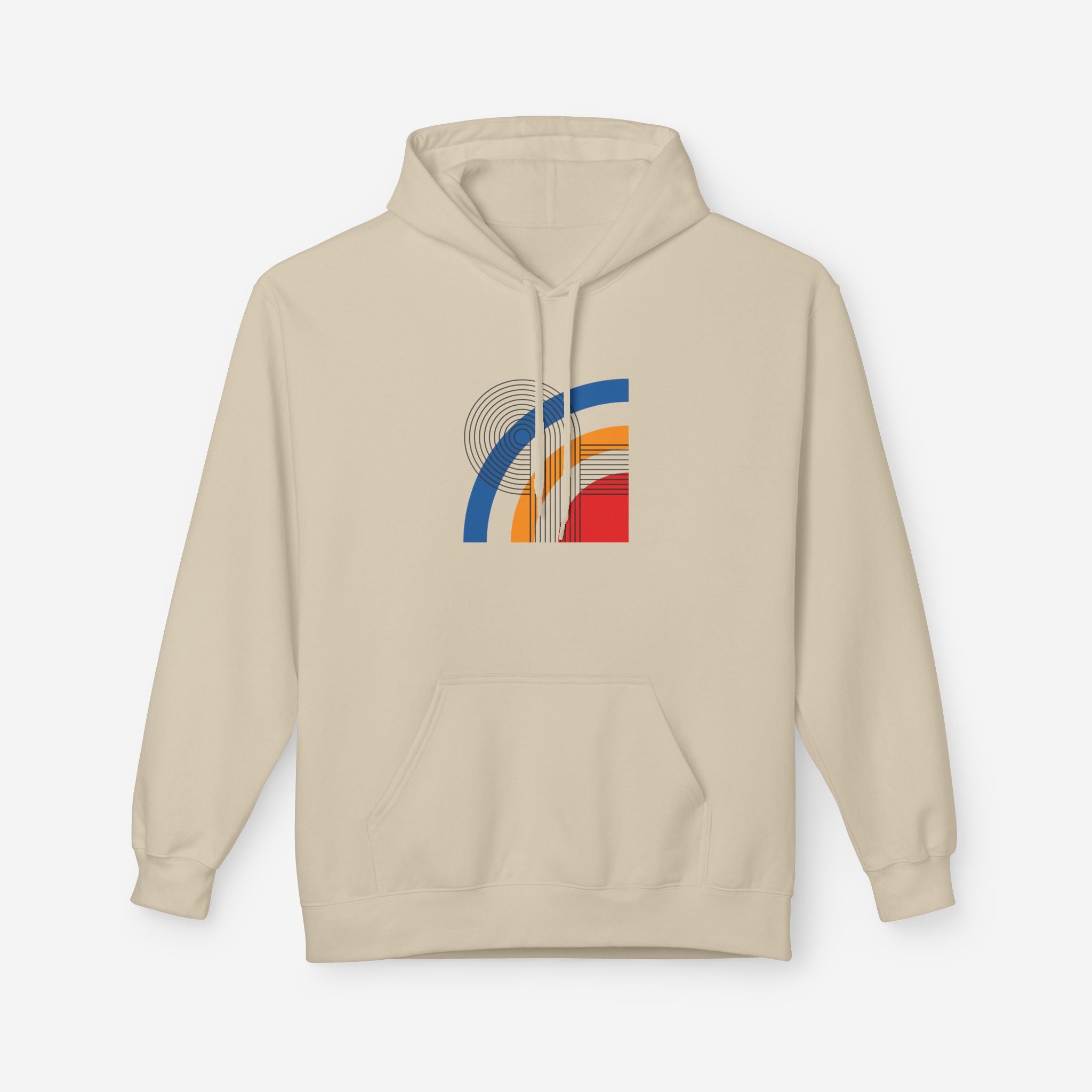 Bauhaus Hoodie, Arc of Motion | Geometric Art Sweatshirt - Mythos Design