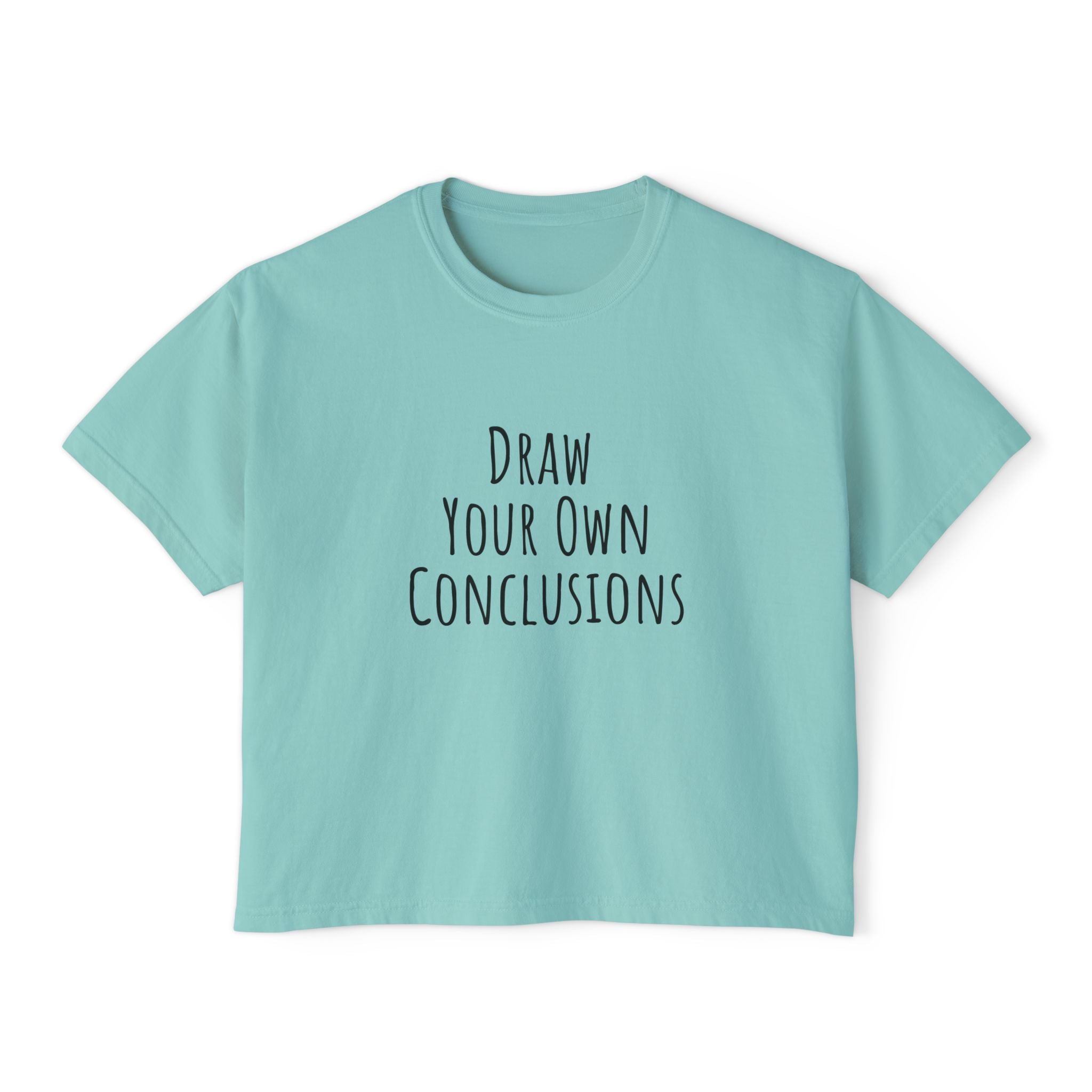 Boxy Artist Shirt | Draw Your Own Conclusions | Art Pun Series Gift - Mythos Design