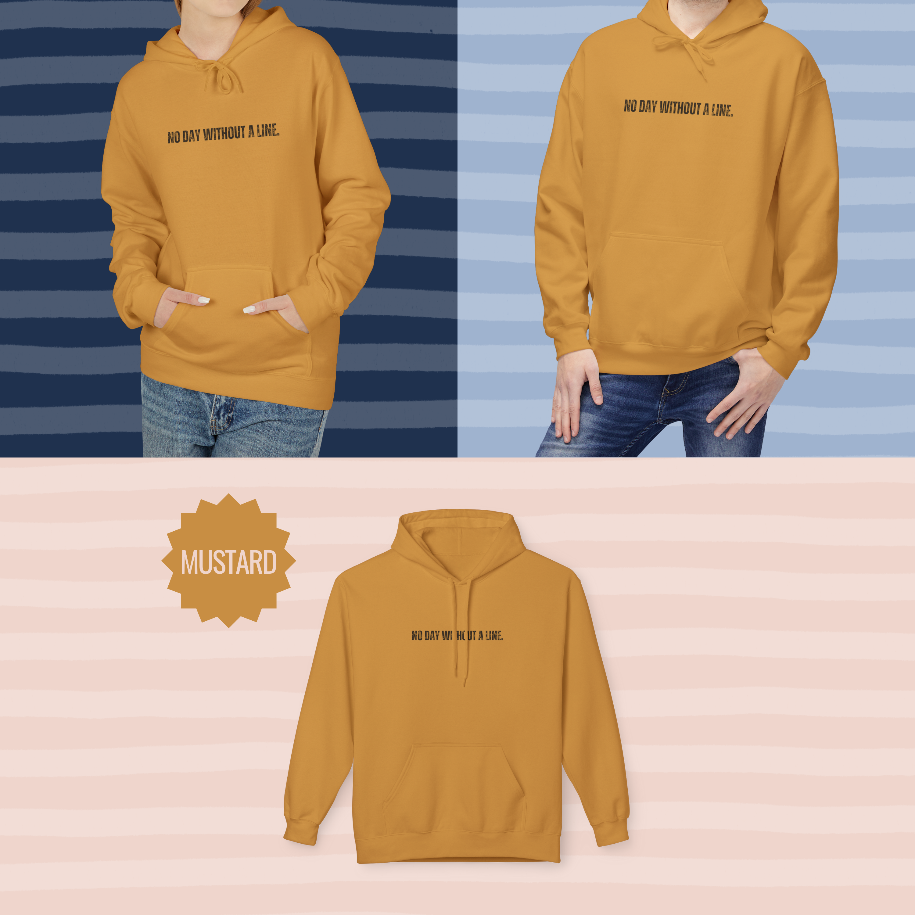 Ancient Quotes Fleece Hoodie | No Day Without a Line - Mythos Design