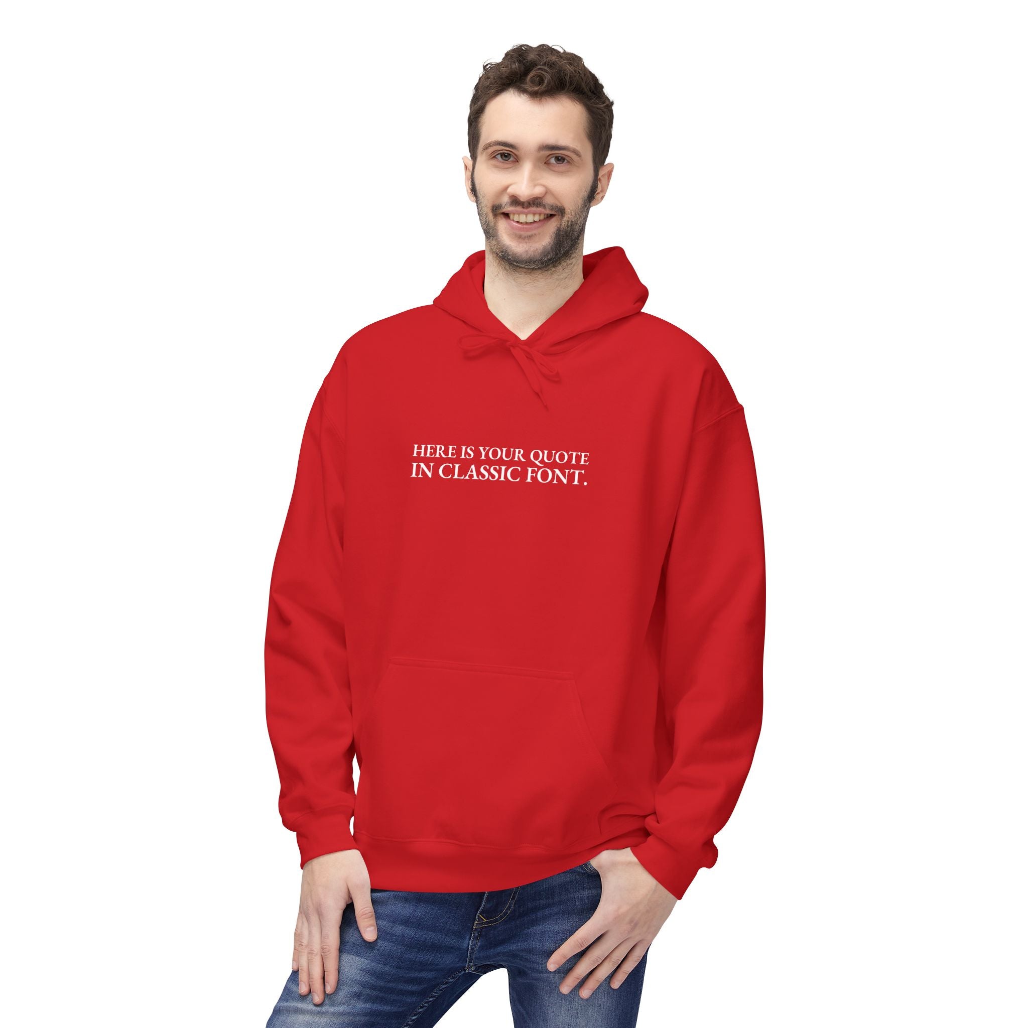 Custom Quotes Fleece Hoodie | Classic Font Design - Mythos Design