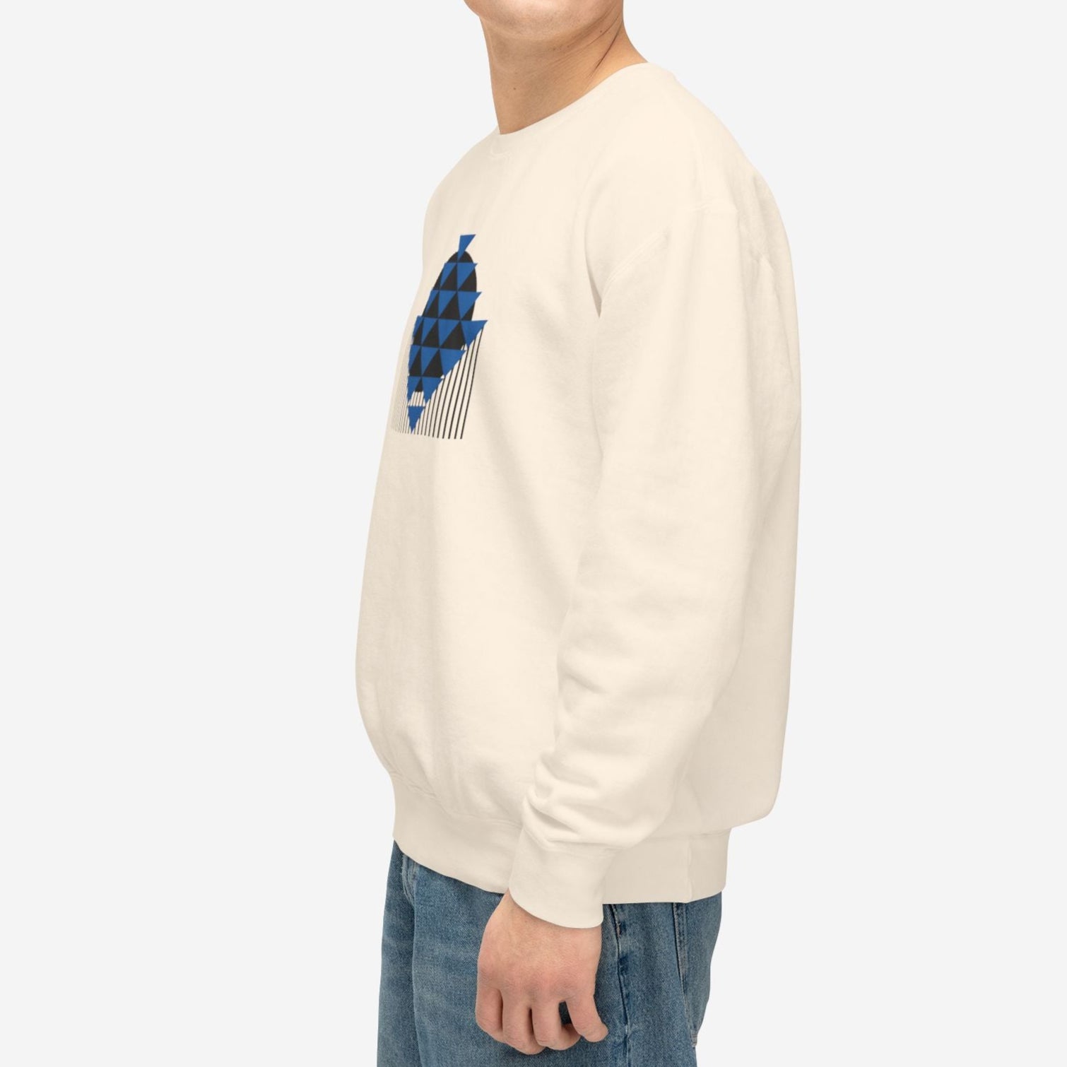 Bauhaus Collection, Triangular Balance | Geometric Cotton Sweatshirt - Mythos Design