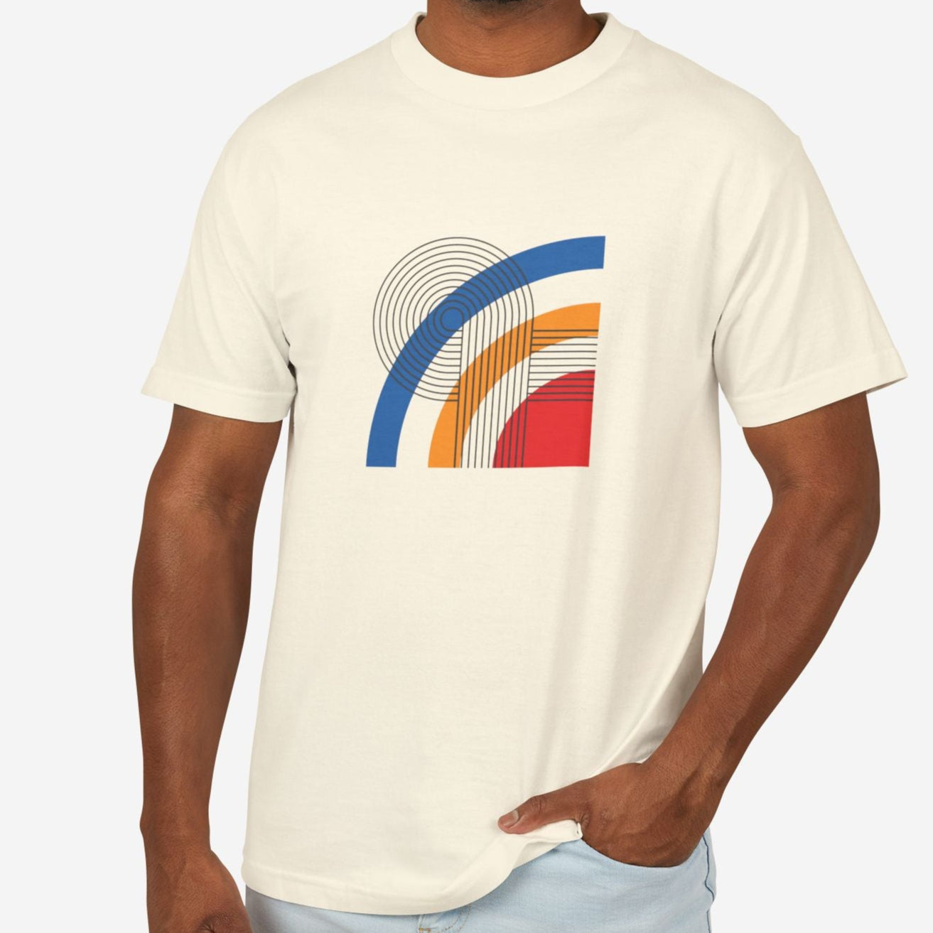 Bauhaus Collection, Arc of Motion | Geometric Art Tee - Mythos Design