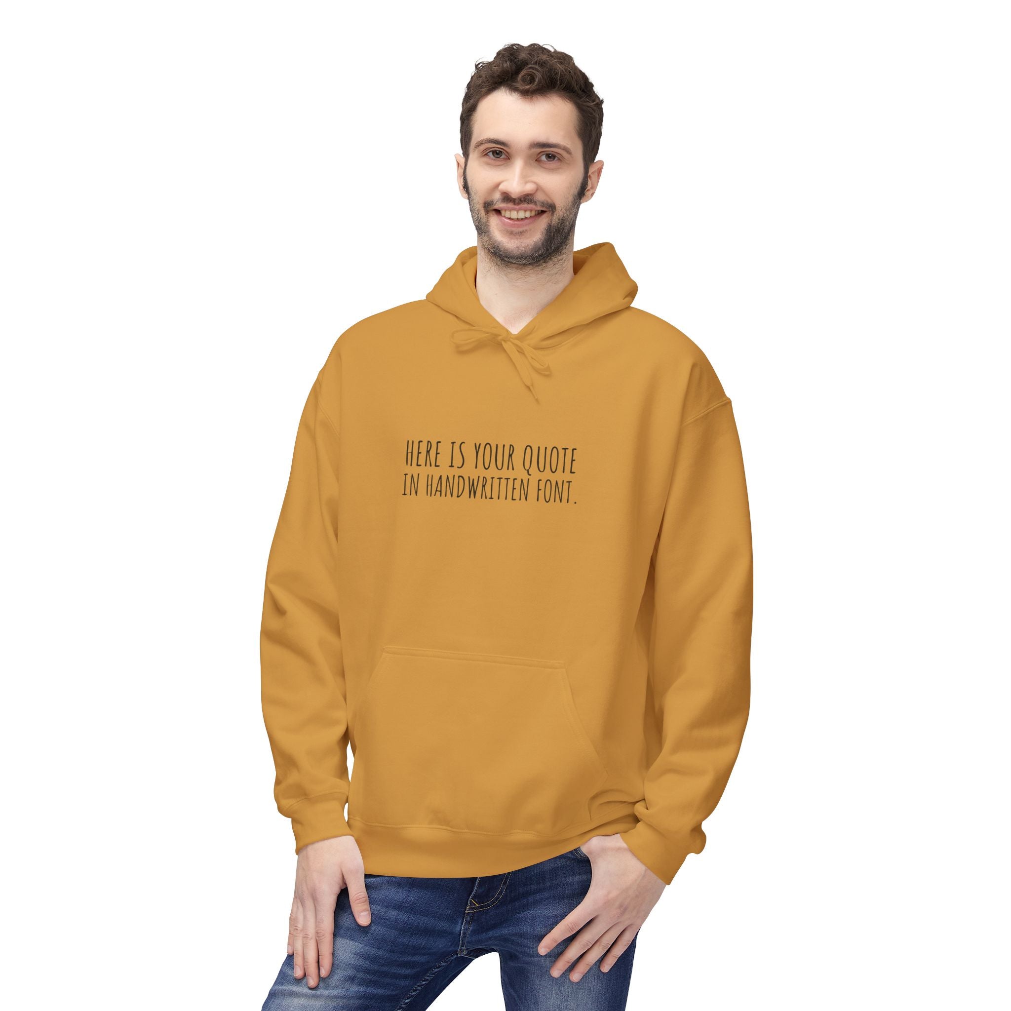 Custom Quotes Fleece Hoodie | Handwritten Font Design - Mythos Design